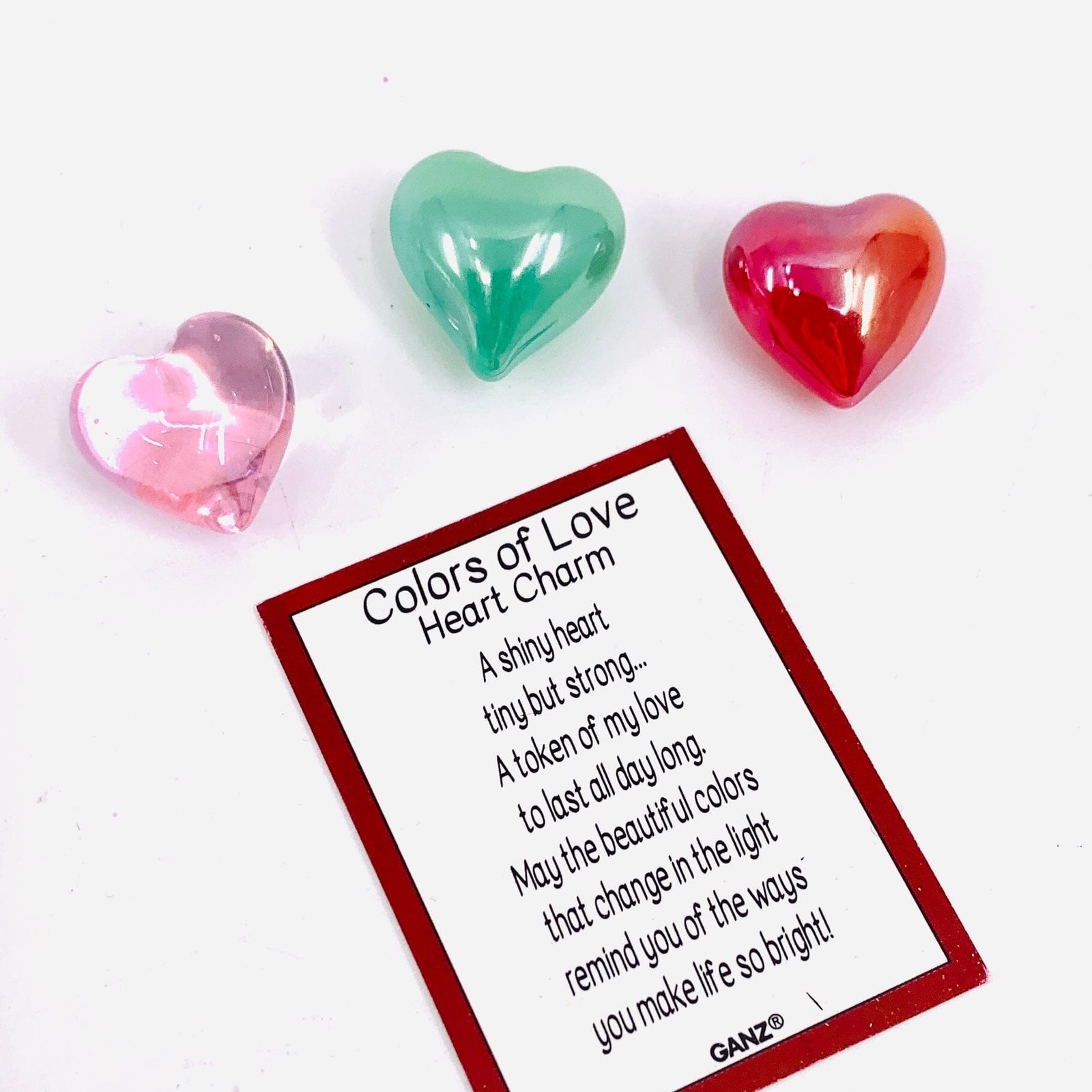 Colors of Love Heart Charm - PT18 Miniature GANZ 