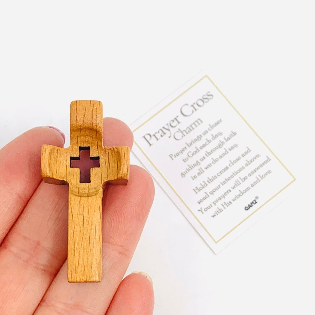 Prayer Cross Charm - PT18 Miniature GANZ 