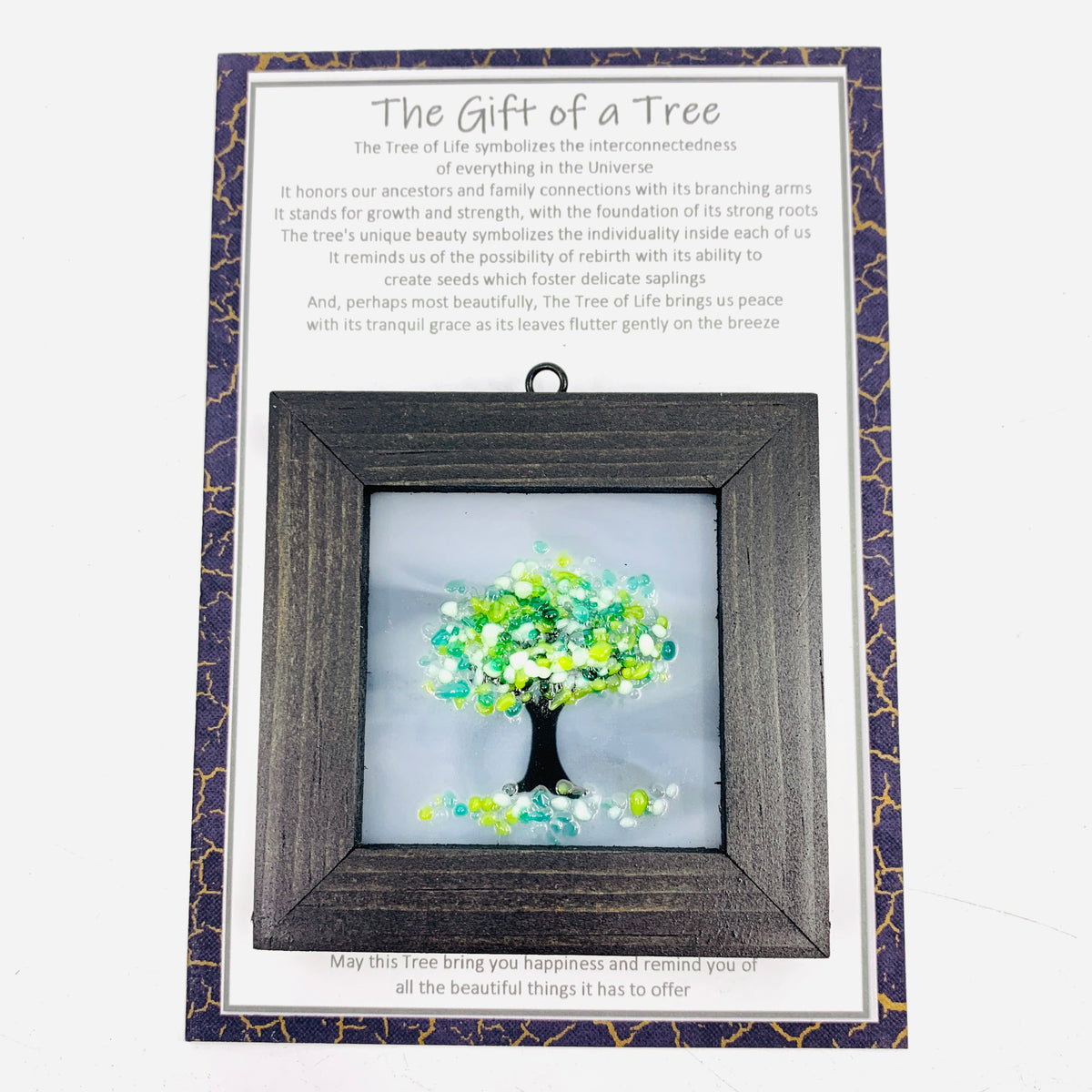 Fused Glass Tree of Life Shadow Box 29