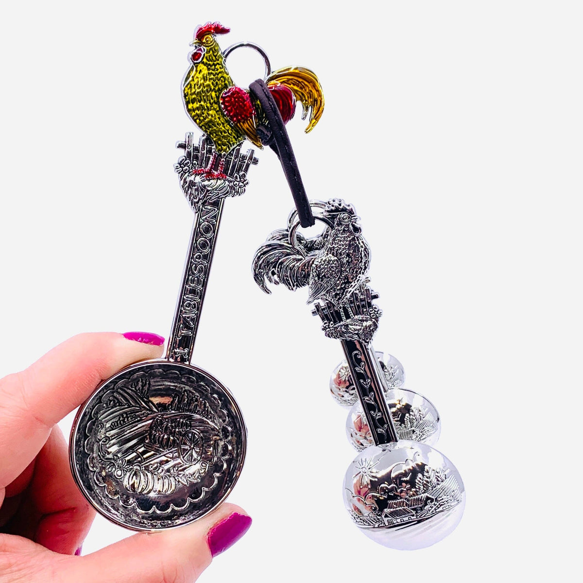 Measuring Spoons, Rooster Miniature GANZ 