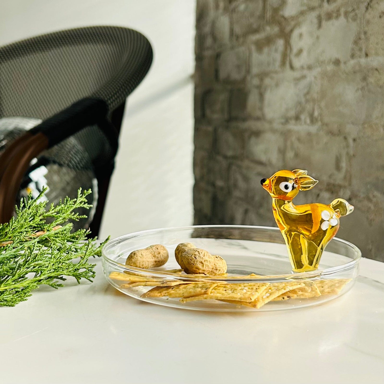 Glass Icon Reindeer Dish ICHENDORF 