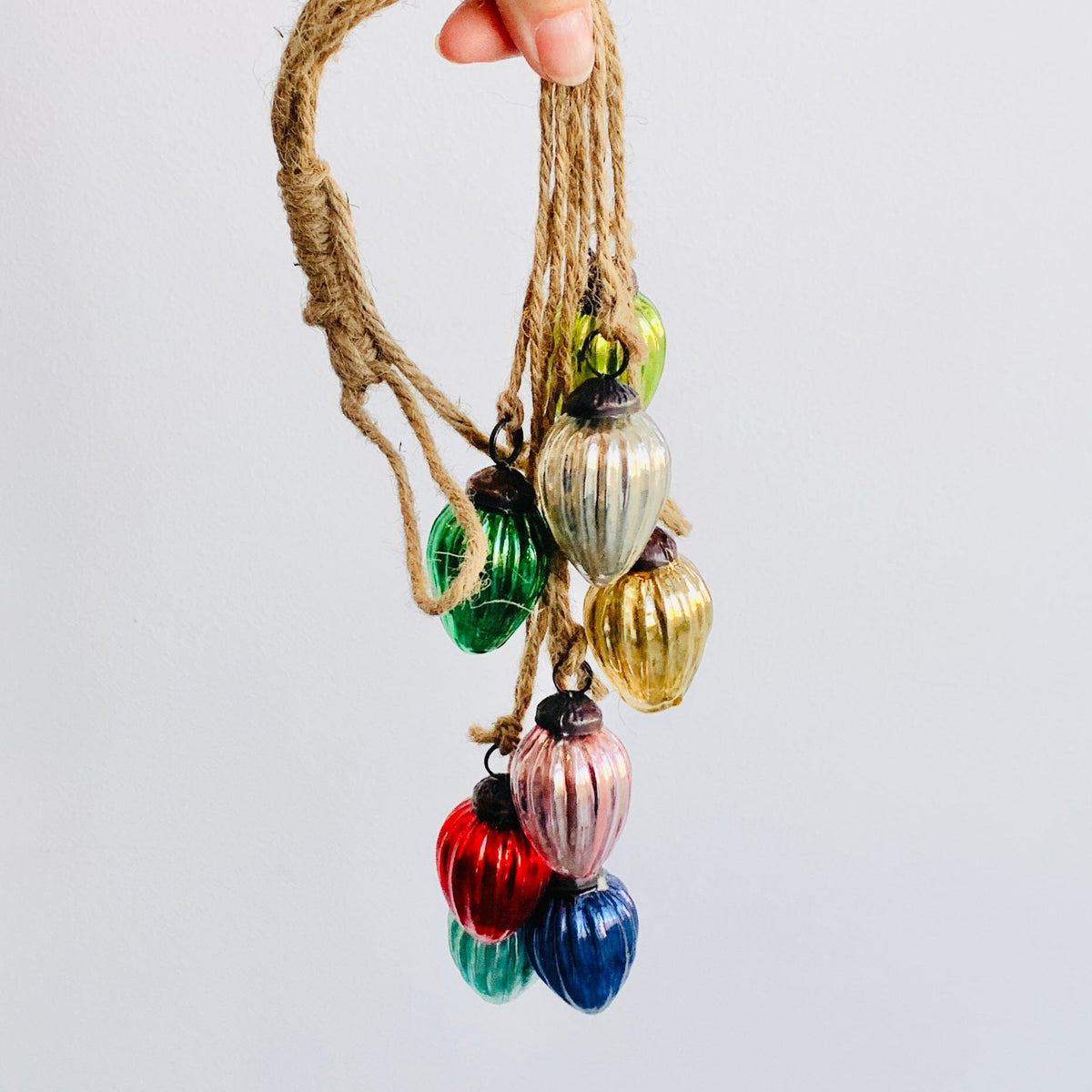 Mercury Glass Mini Ornament Cluster