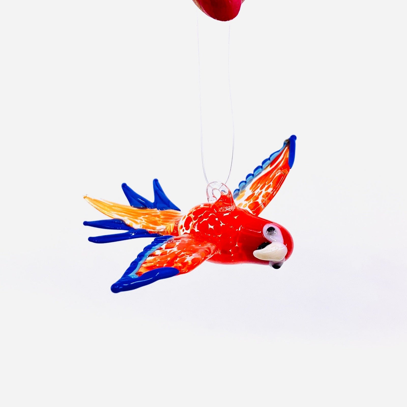 Tropical Bird Ornament, Red Miniature C&F Enterprises 