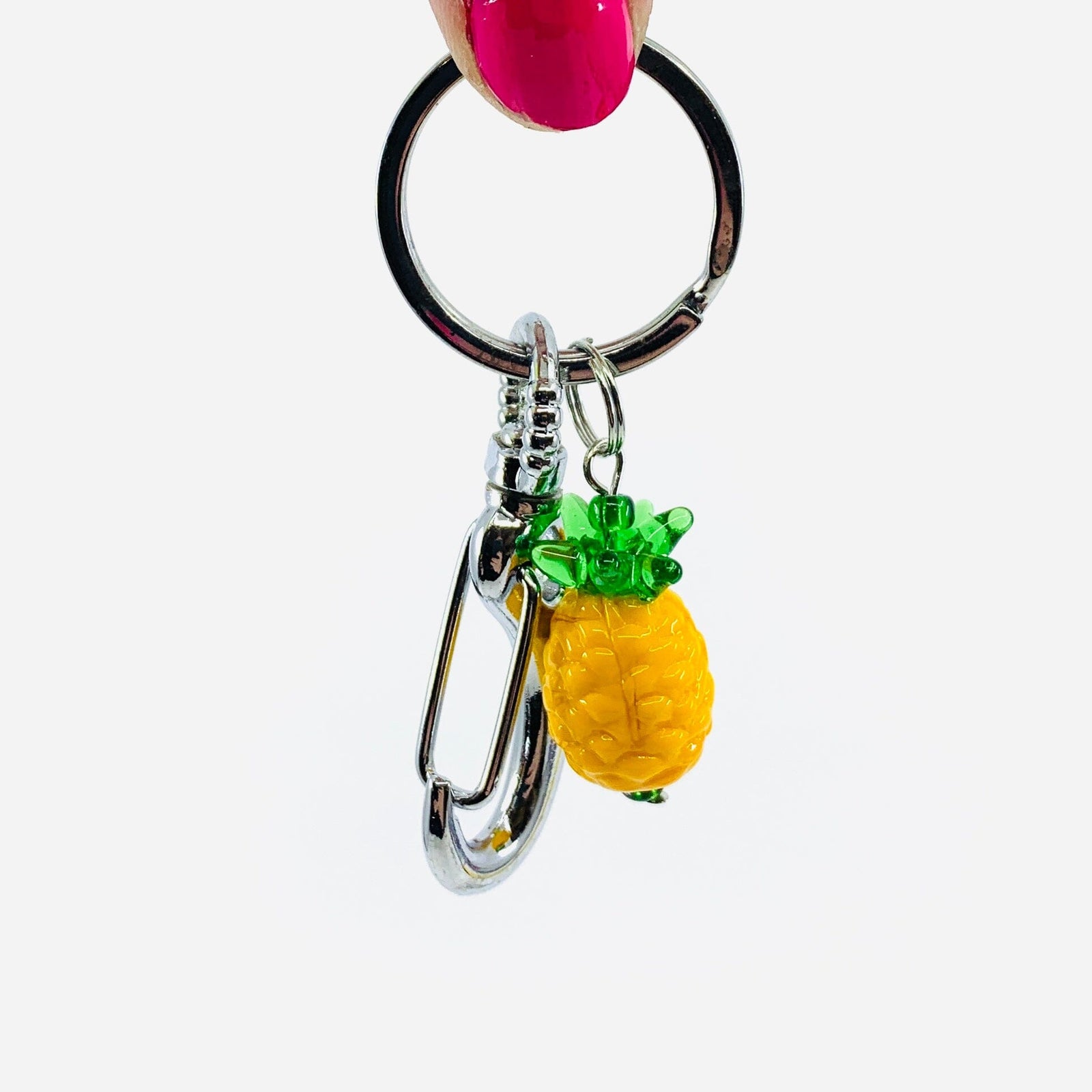 Glass Miniature Keychain, Pineapple GANZ 