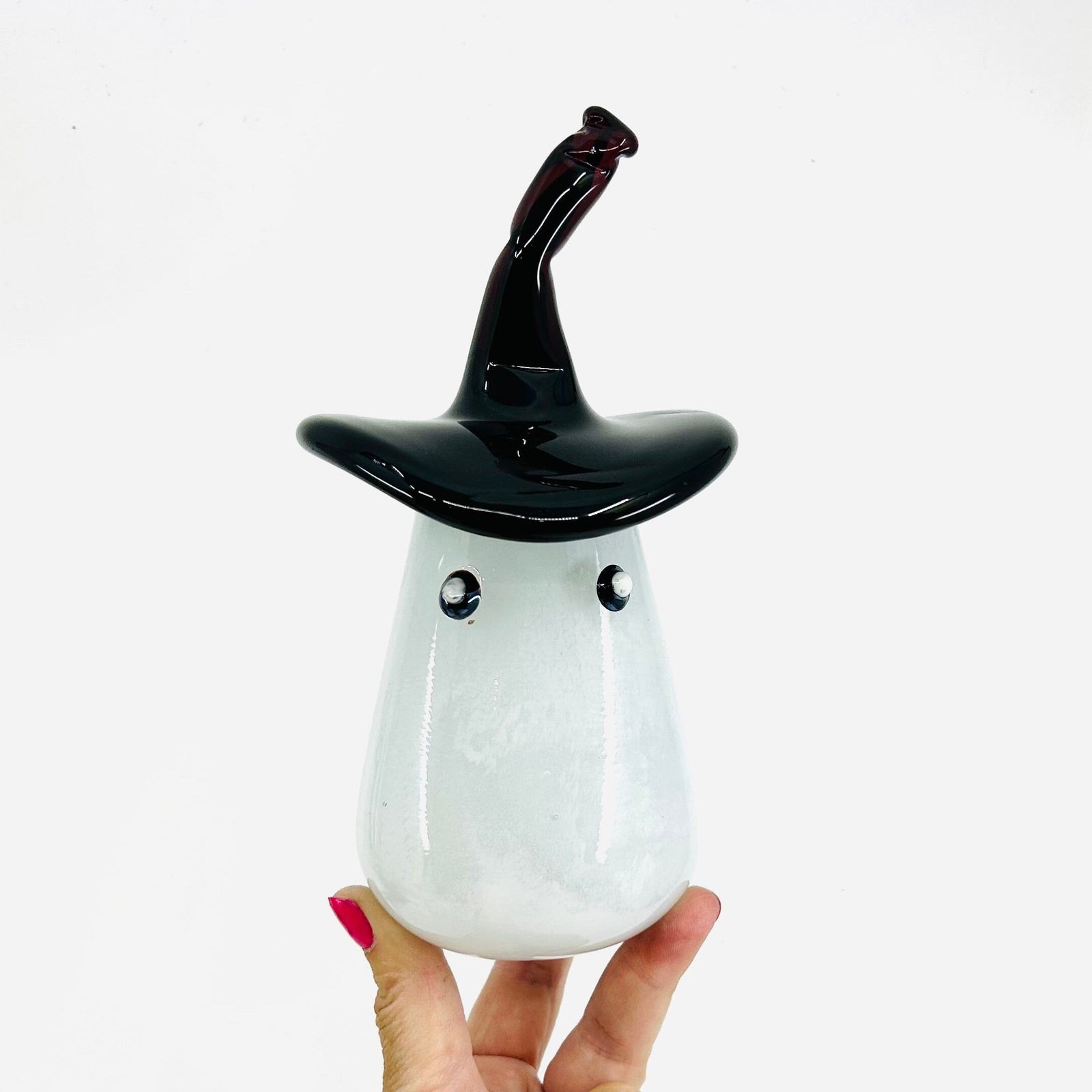 Small Hand Blown Glass Ghost Diamond Star 