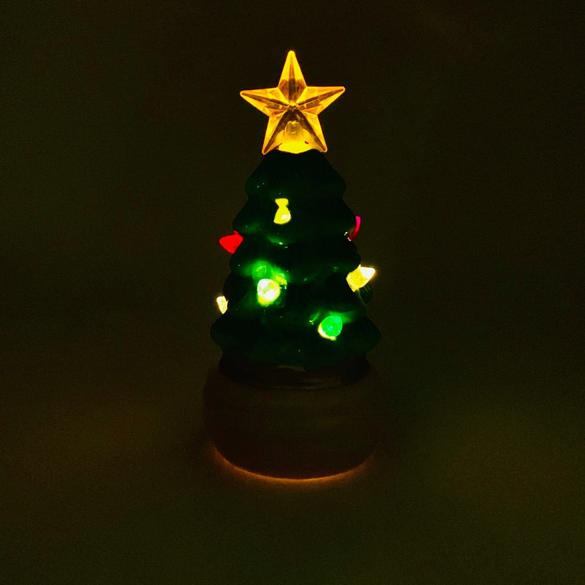 Ceramic Light-Up Holiday Santa Tree GANZ 