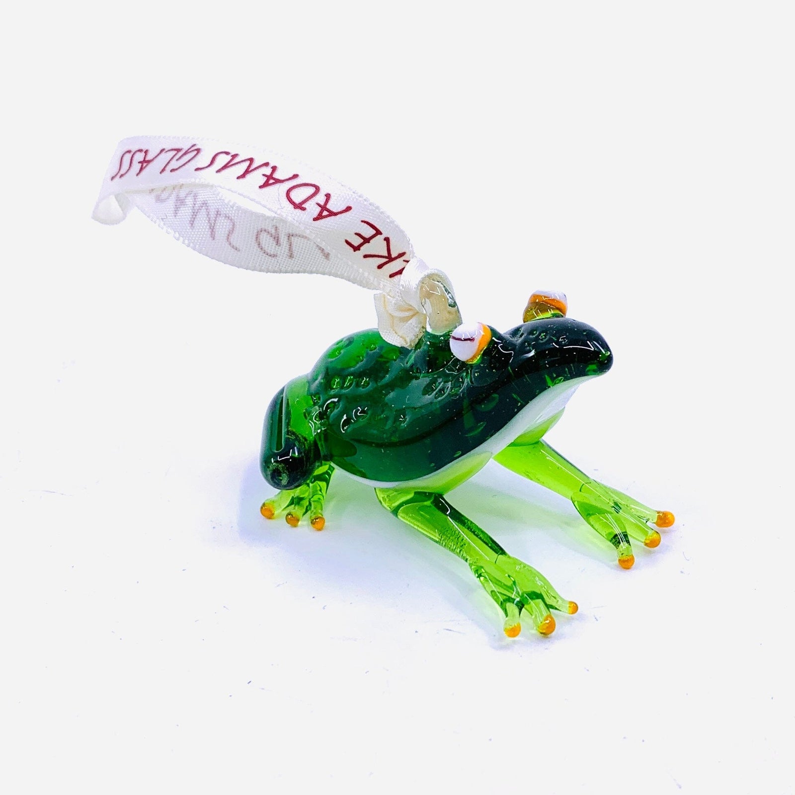 Ribbon Glass Ornament 19, Tree Frog Art Studio 