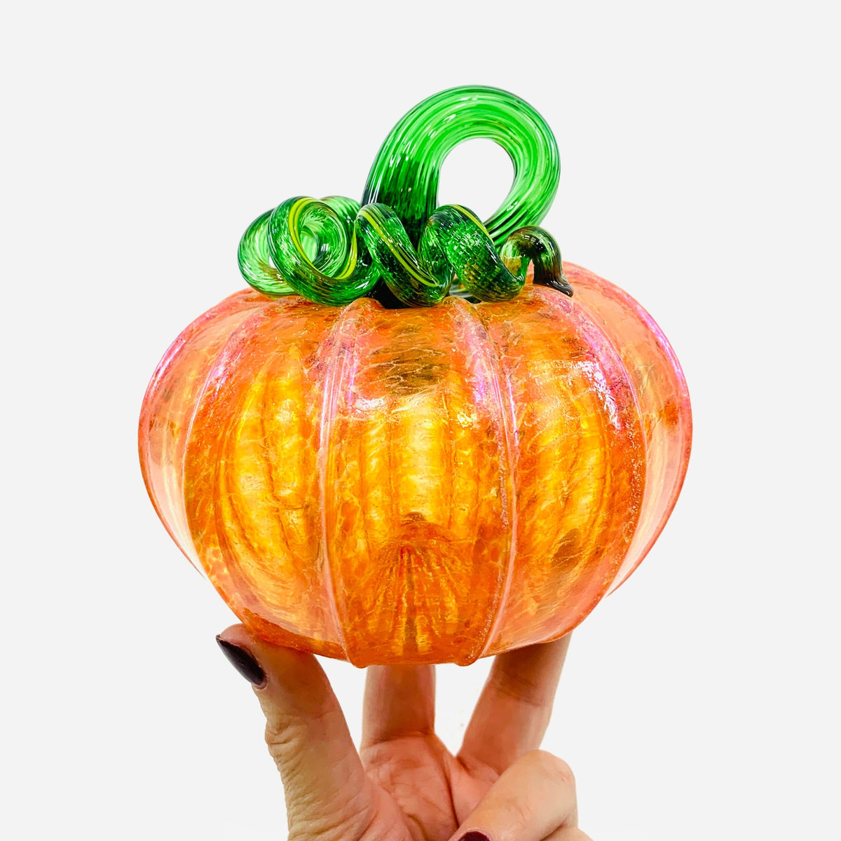 Daily Pumpkin 57 Fall Shimmer Squat Daily Pumpkin Luke Adams Glass Blowing Studio 