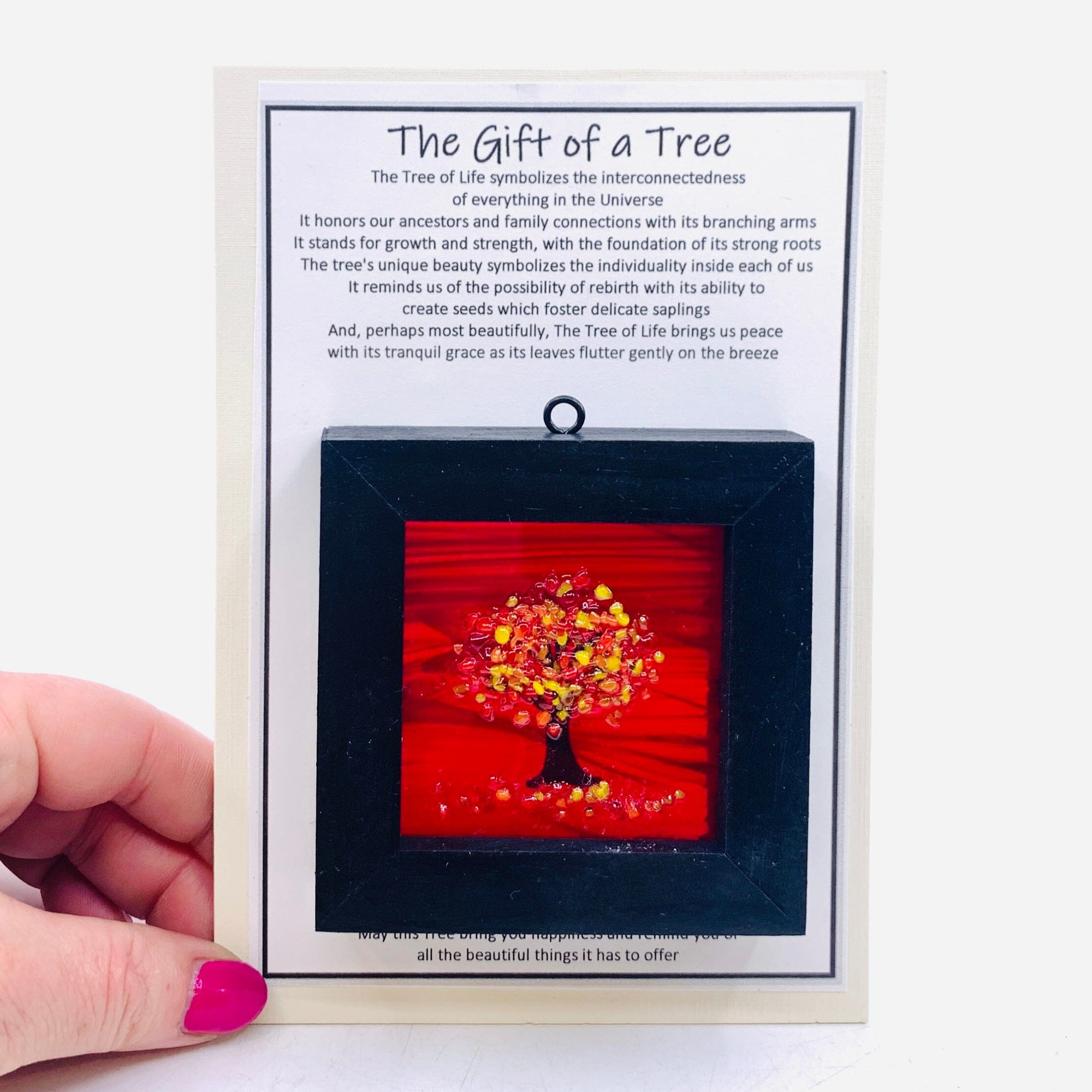 Fused Glass Tree of Life Shadow Box 172 Decor Glimmer Glass Gifts 