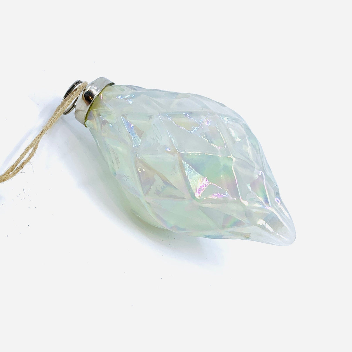 Glass Faceted Diamond Ornament 51, Pearl Ornament India House Brass 