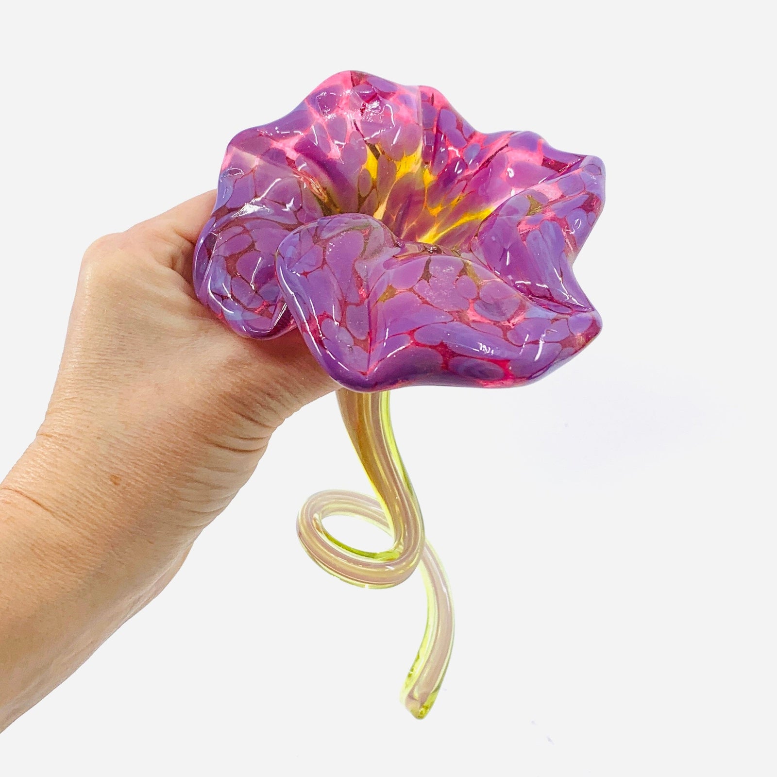 Pulled Glass Flower 20 Decor Luke Adams Glass Blowing Studio 