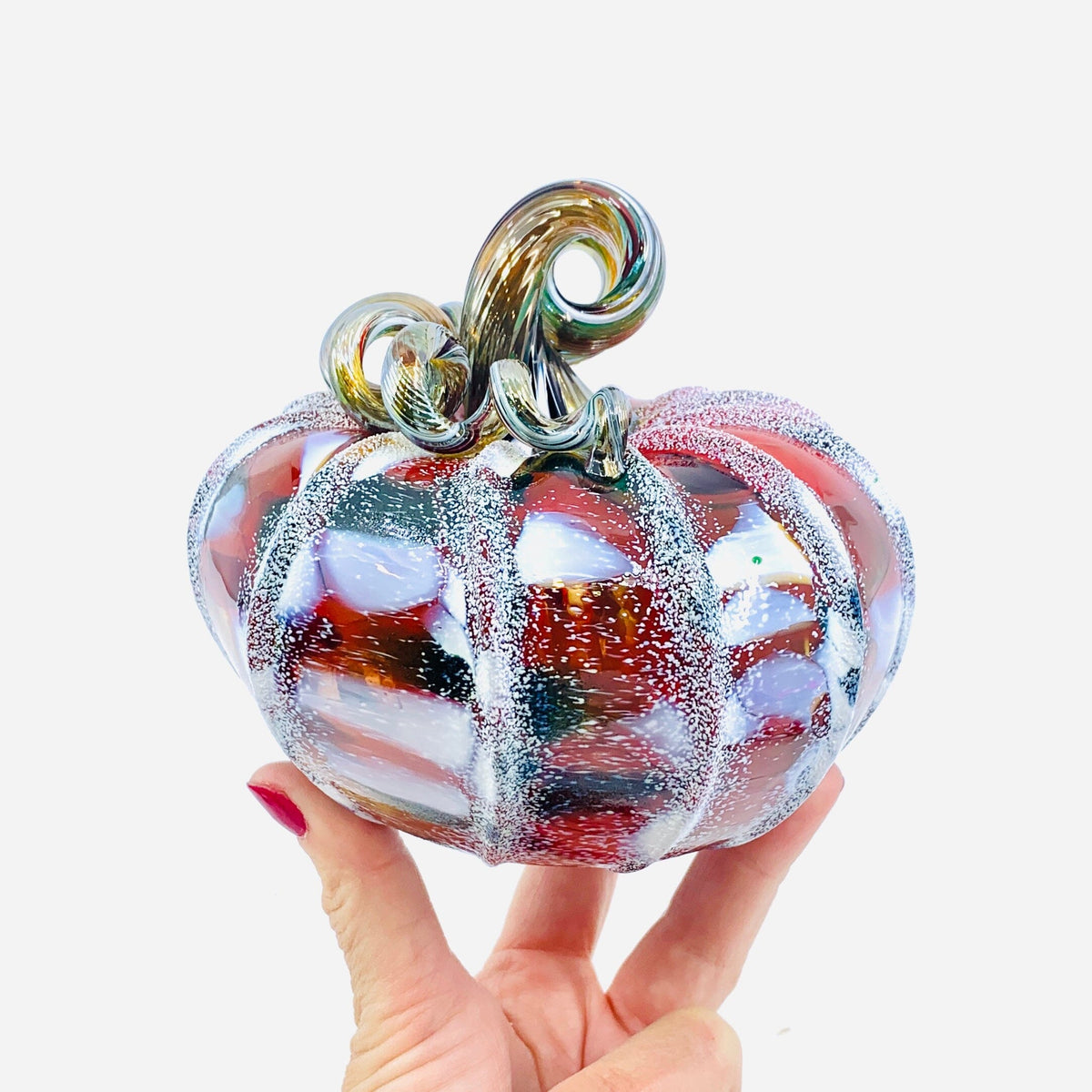 Daily Pumpkin 1930 Snowfall Squat Gabby Luke Adams Glass Blowing Studio 