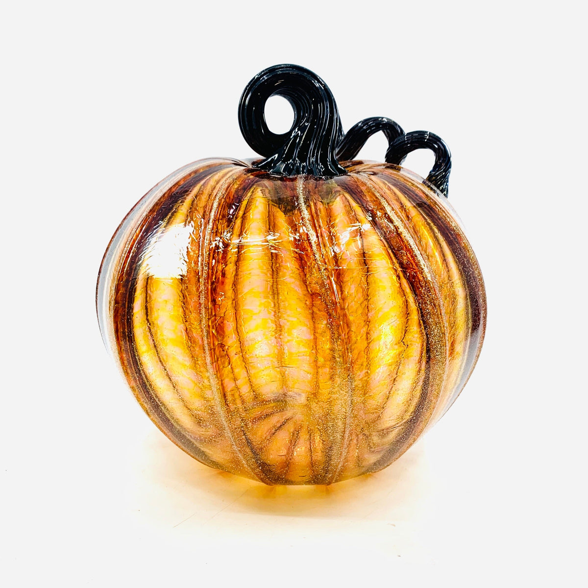 Daily Pumpkin 407 Fall Shimmer Large Daily Pumpkin Luke Adams Glass Blowing Studio 