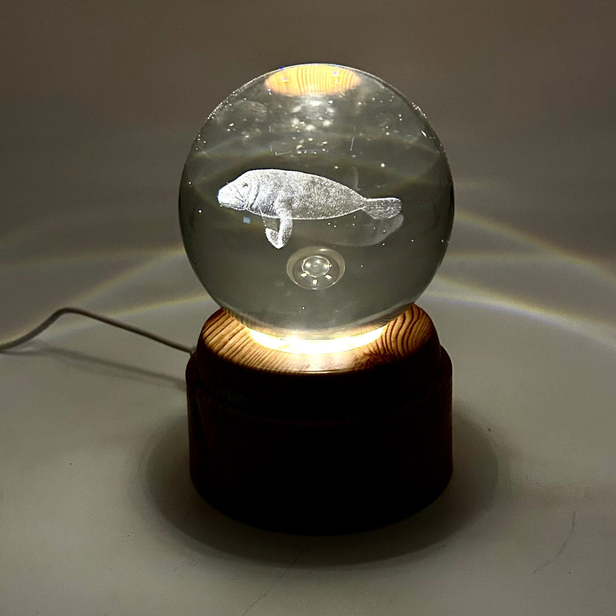 Manatee Rotating Crystal Ball Lamp CALLA PRODUCTS 
