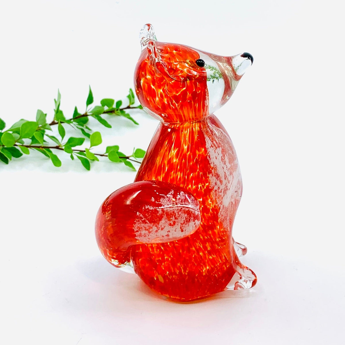 Glass Red Fox Paperweight