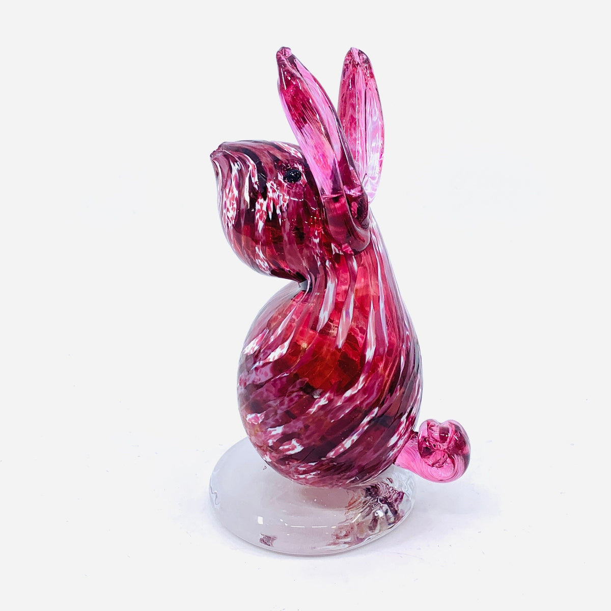 Daily Bunny 62 - Raspberry Gabby Luke Adams Glass Blowing Studio 