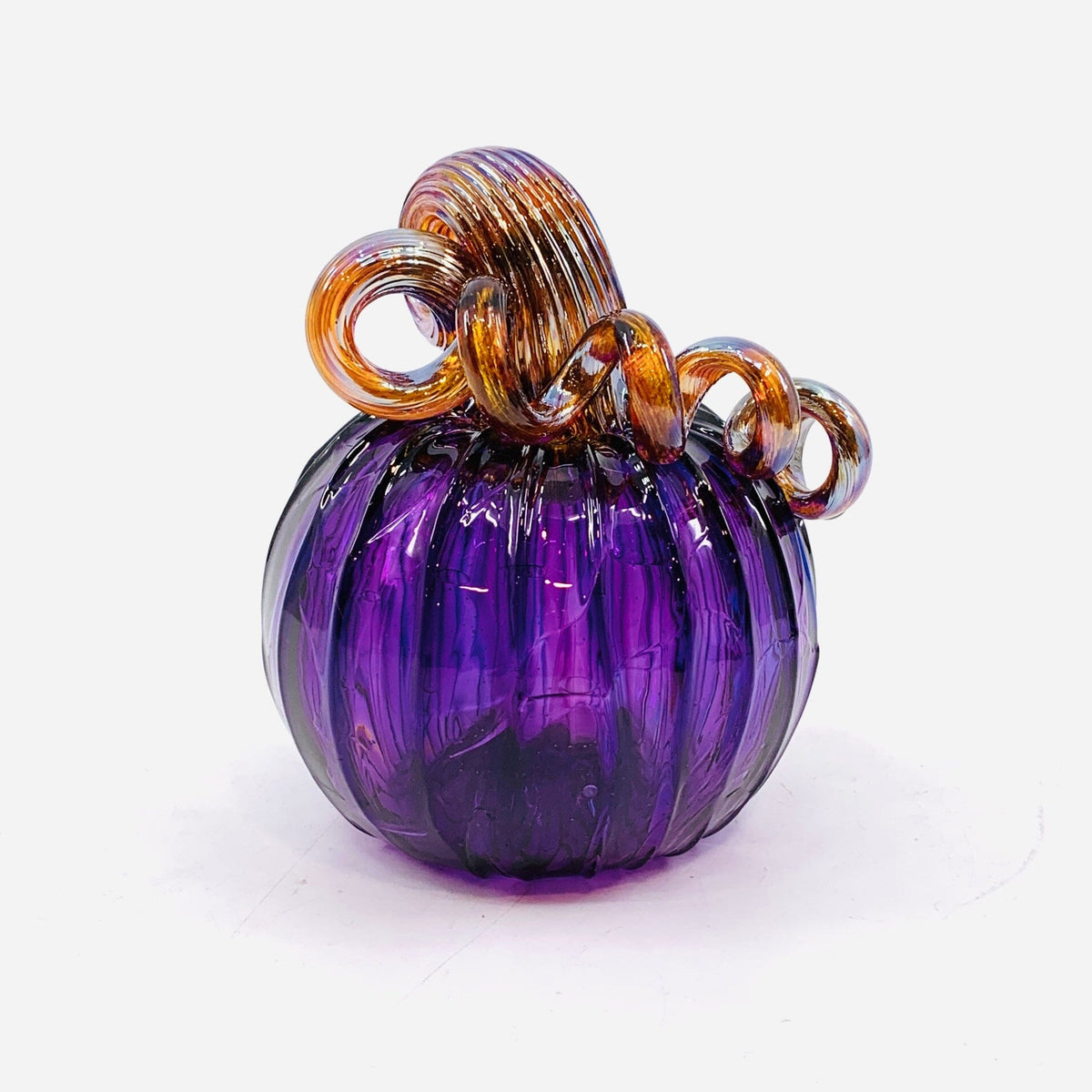 February Birthstone Pumpkin, Amethyst Pumpkin Luke Adams Glass Blowing Studio 