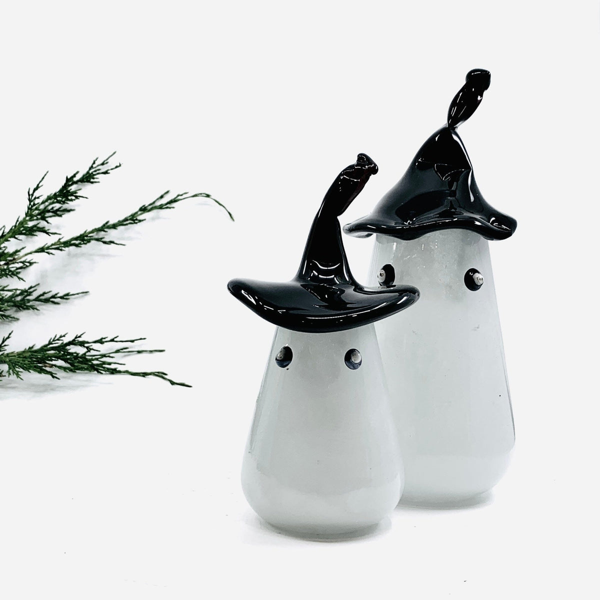 Large Hand Blown Glass Ghost Diamond Star 