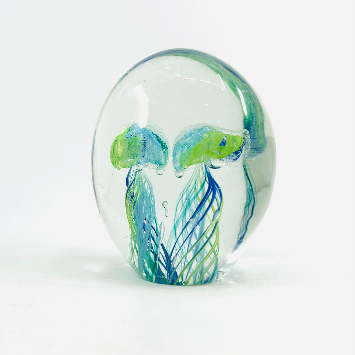 Twin Jellyfish Glow in the Dark Paperweight 10 Decor Chesapeake Bay 