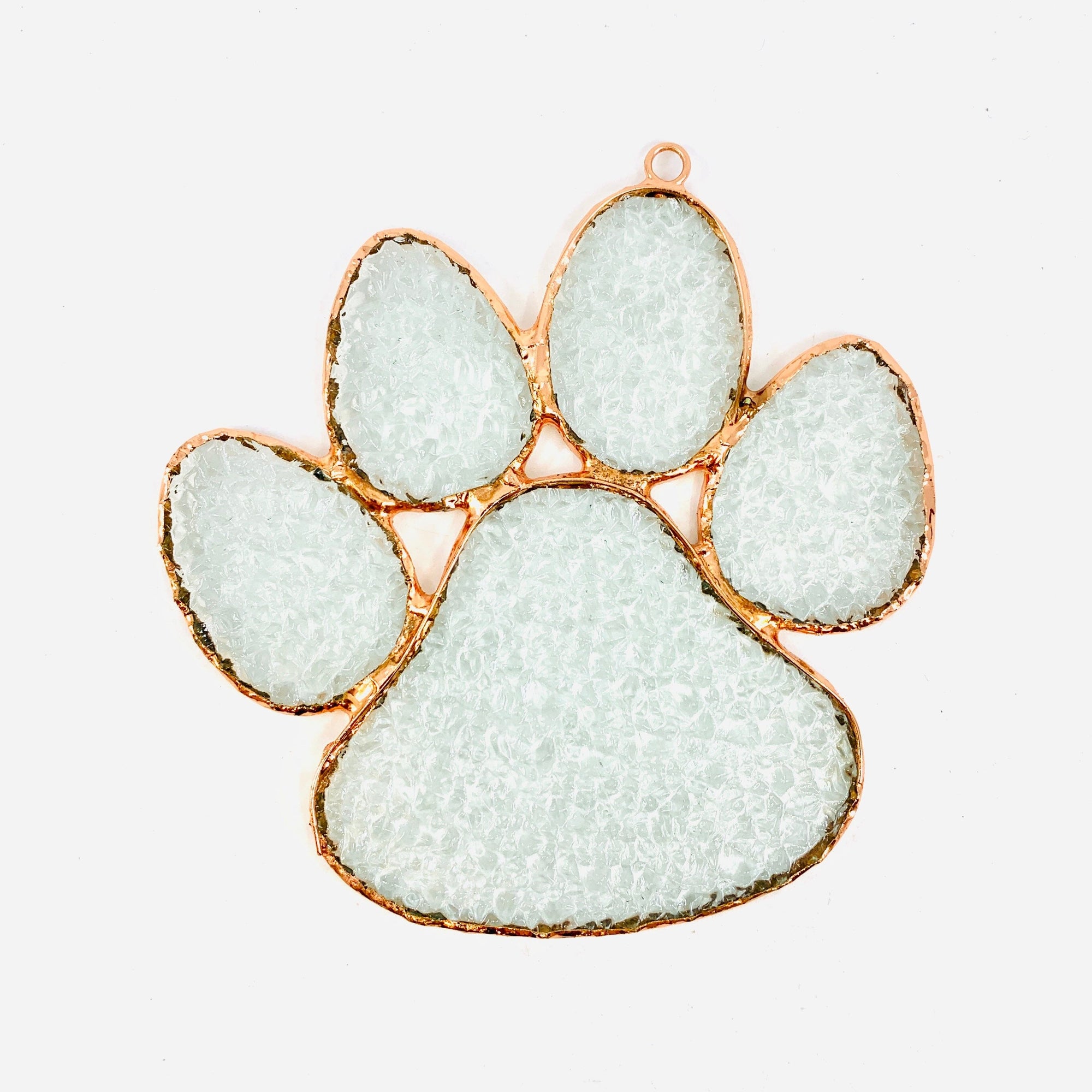 Stained Glass Suncatcher, Paw Print Decor Gift Essentials 