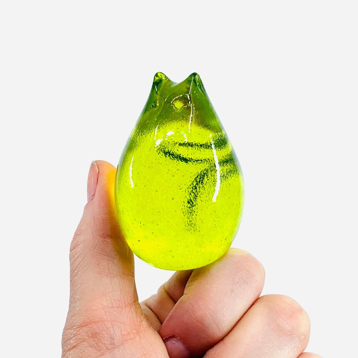 Little Glass Love Cat, Lime