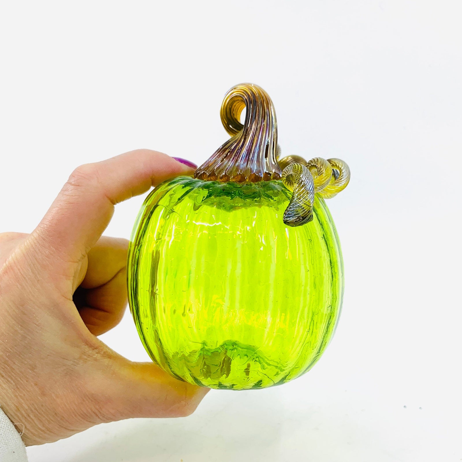 Daily Pumpkin 3165 Practice Mini Gabby Luke Adams Glass Blowing Studio 