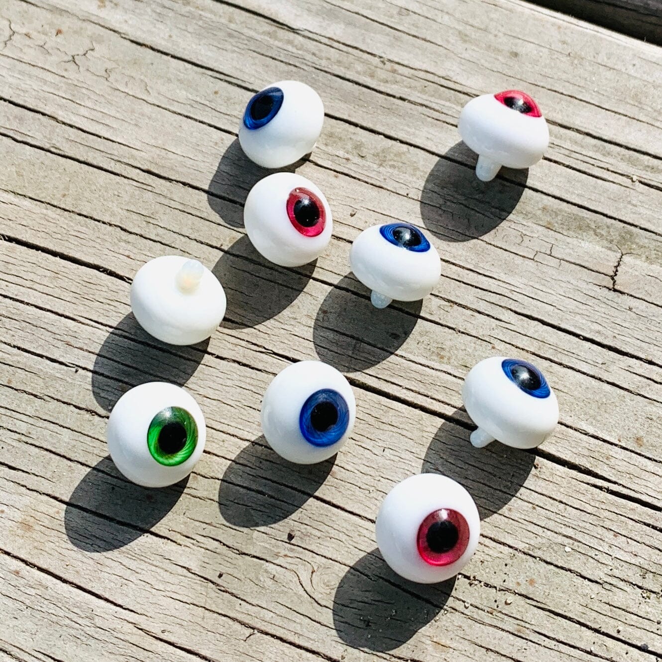 Set of Standing Glass Eyes 286 Miniature - 