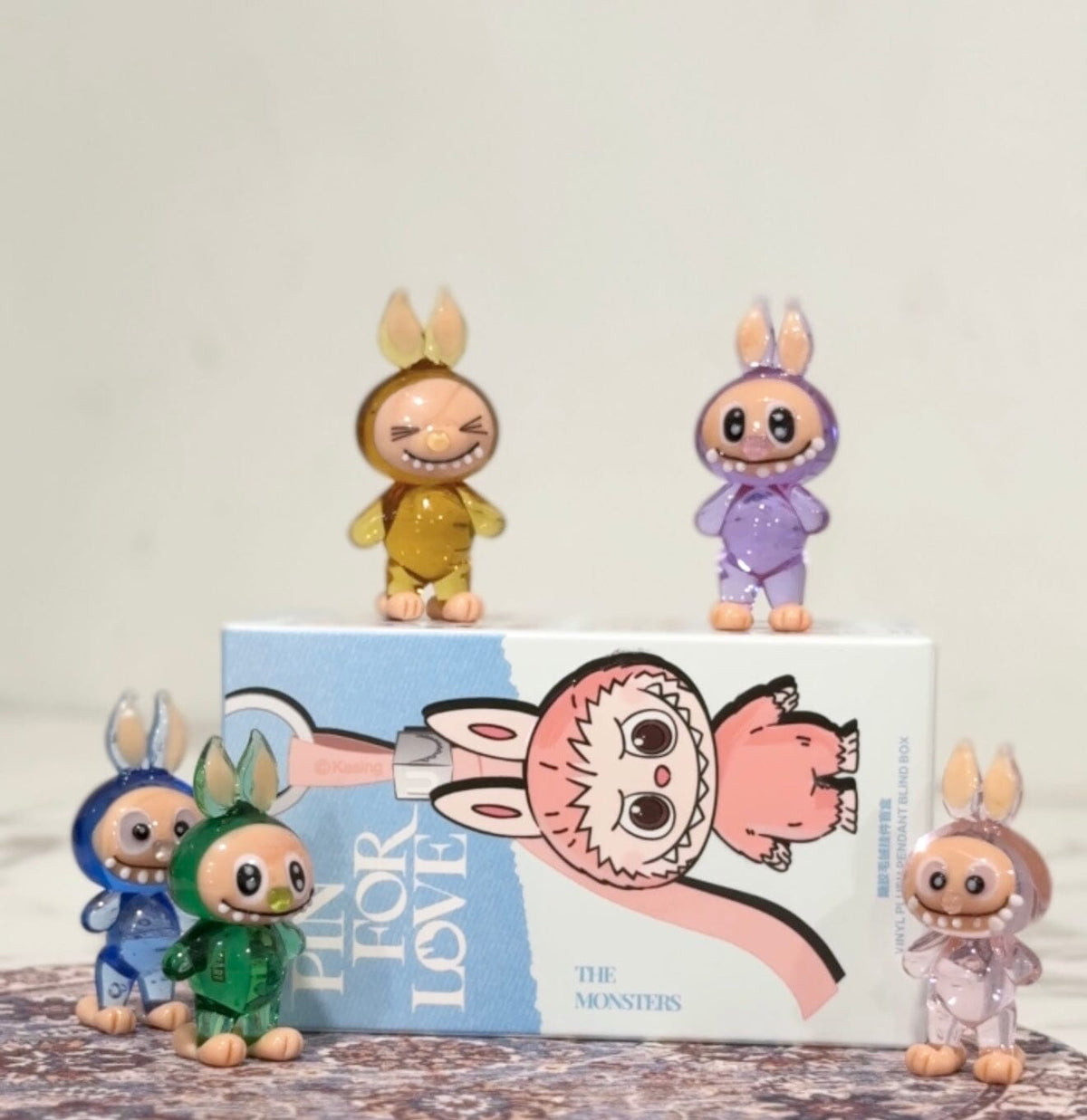 Glass Labubu Monsters, Pink Alex 