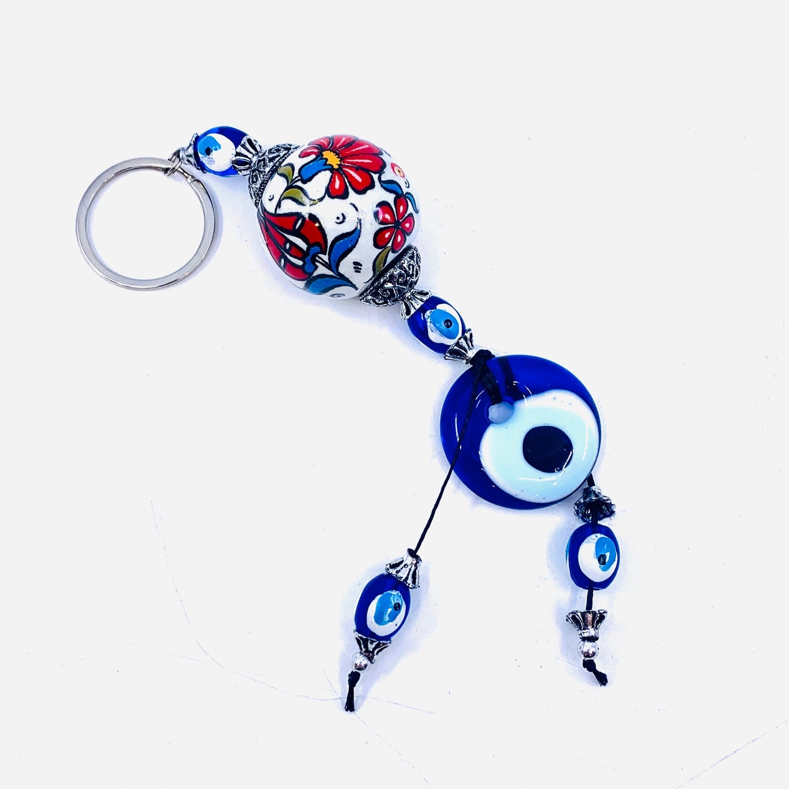 Evil Eye Ceramic Key Chain 1 Natto USA 