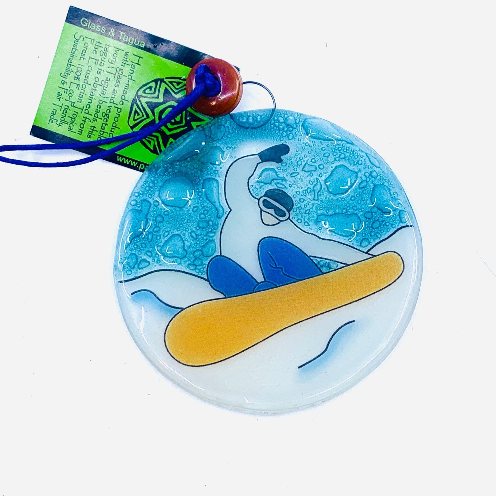 Fair Trade Ornament 135 Snowboarder Ornament Pam Peana 