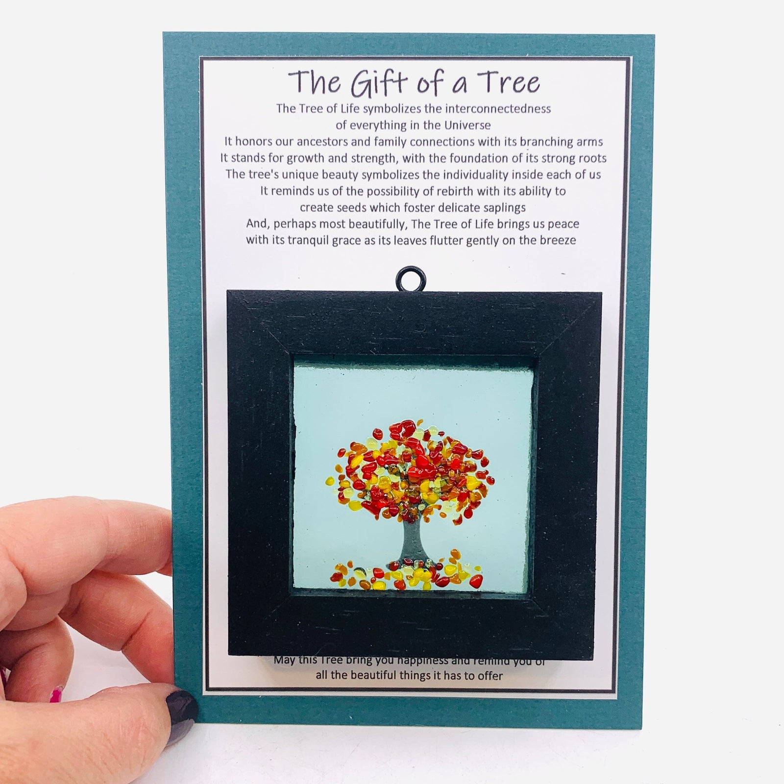 Fused Glass Tree of Life Shadow Box 226 Decor Glimmer Glass Gifts 