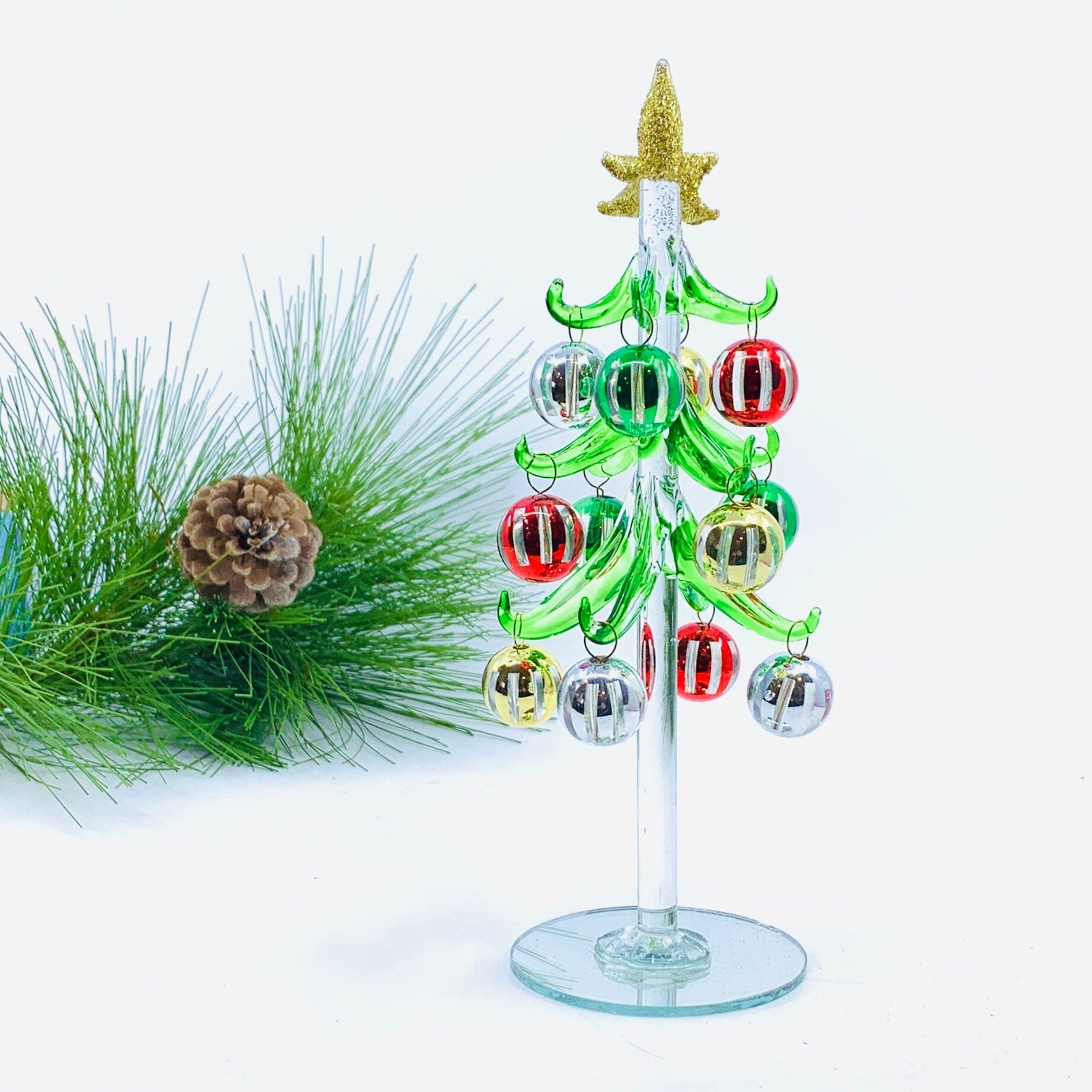 Glass Dangle Multi Colored Ball Tree 10 Small Decor One Hundred 80 Degrees 