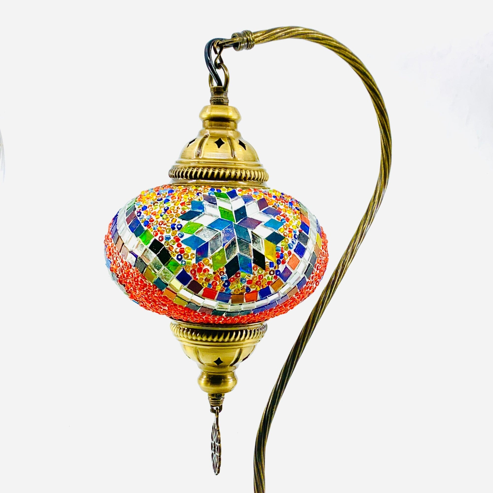 Half Heart Turkish Mosaic Lamp, 4 Decor Natto USA 