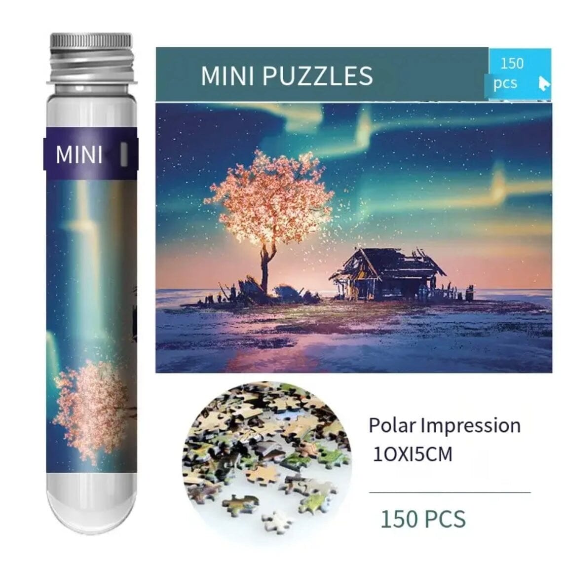 Mini Test Tube Puzzle - Polar Impression Luke Adams Glass Blowing Studio 