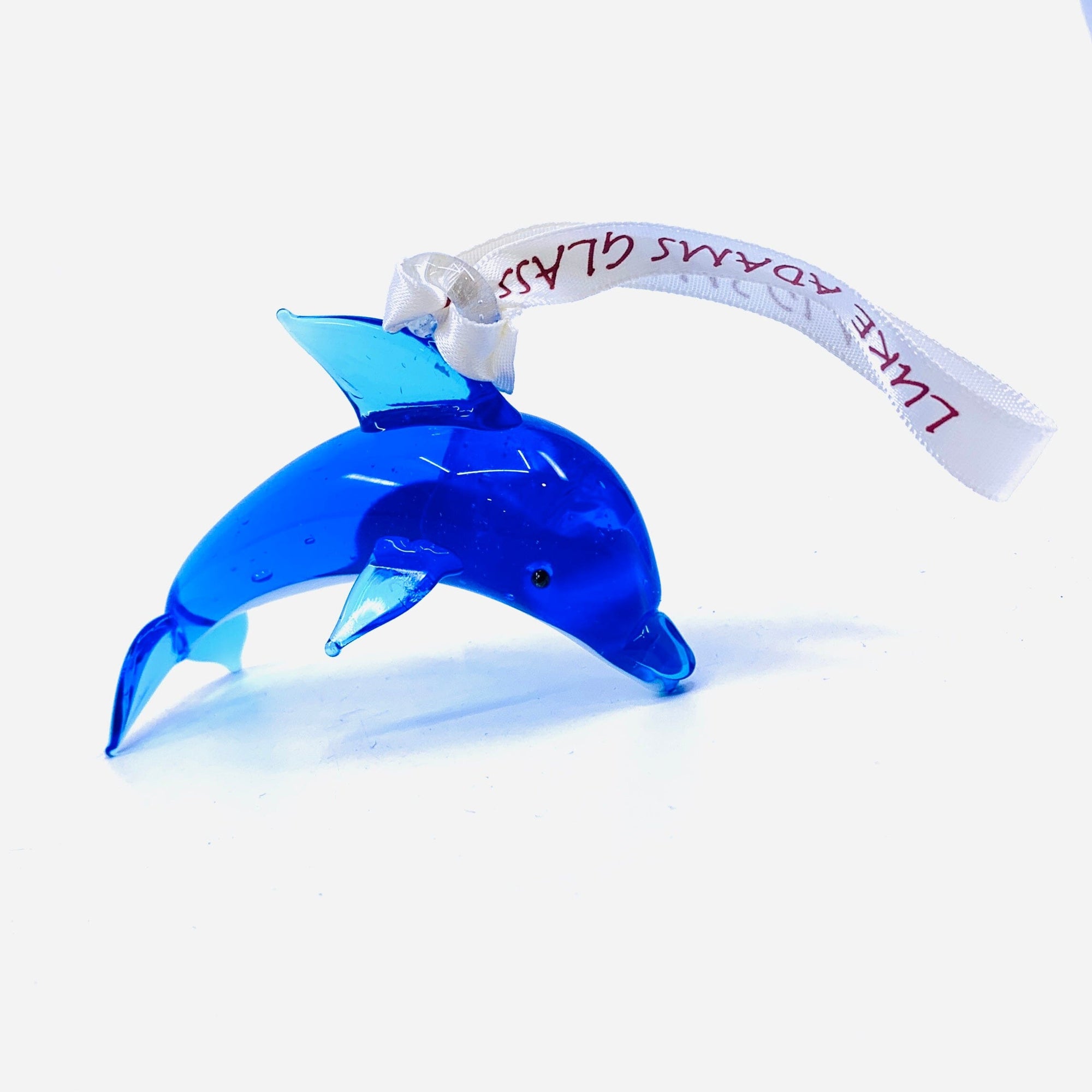 Ribbon Glass Ornament 13, Dolphin Art Studio 