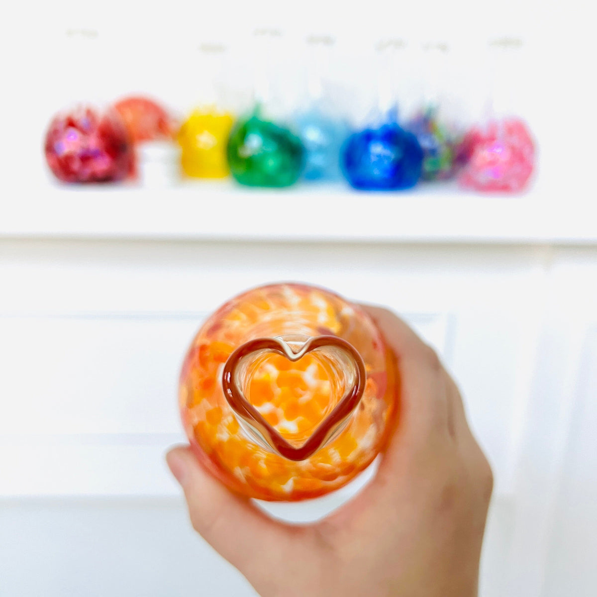 Love in a Bottle Decor Henrietta Glass Orange 