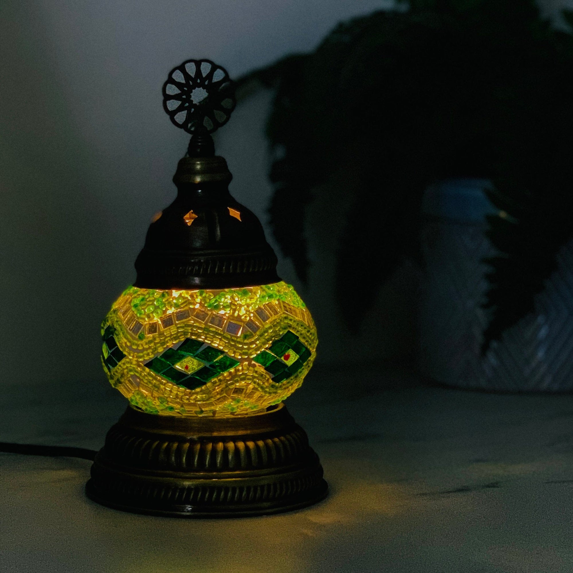 Turkish Mosaic Mini Lamp, 9 Decor Natto USA 