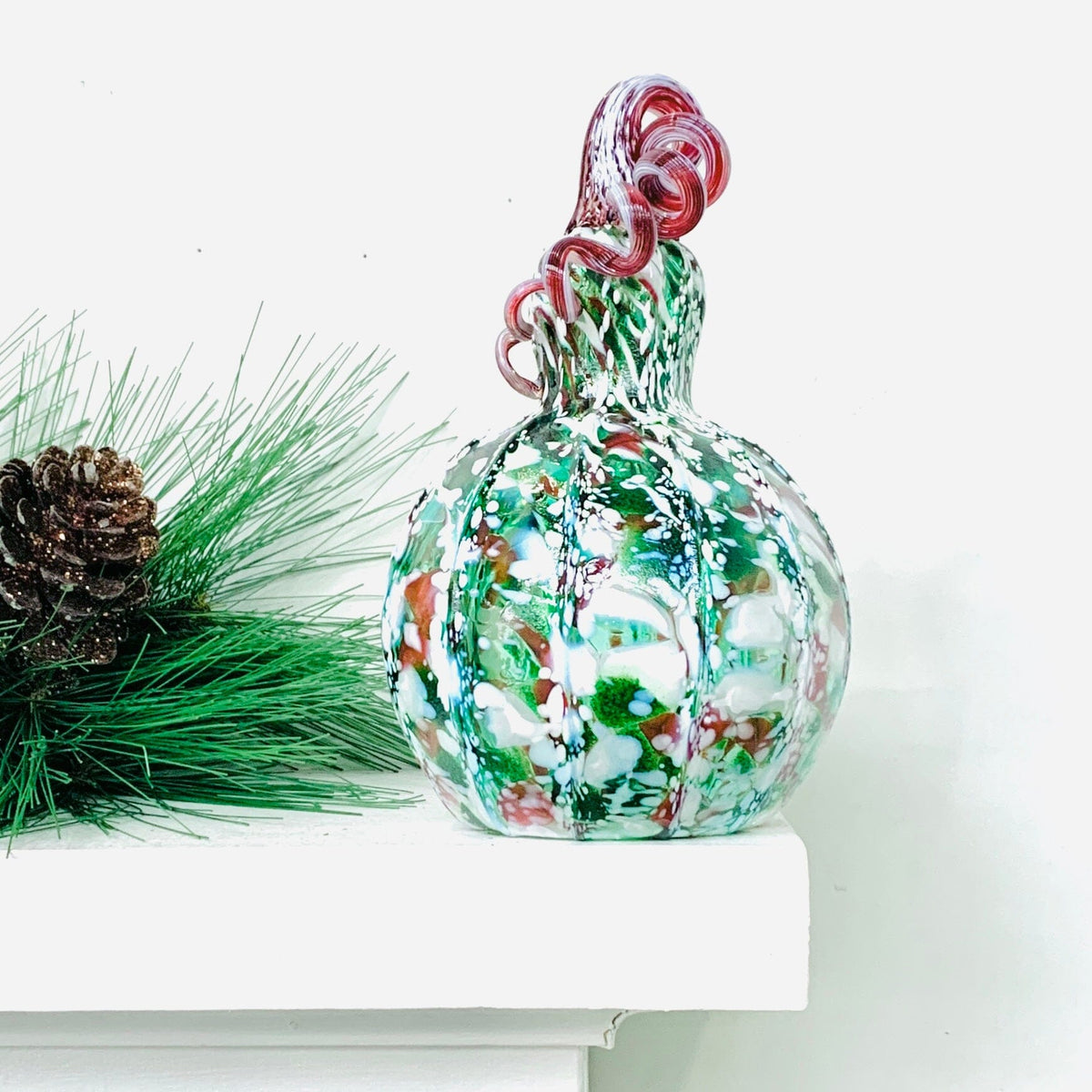 Frosted Holly Gourd Inspo Luke Adams Glass Blowing Studio 