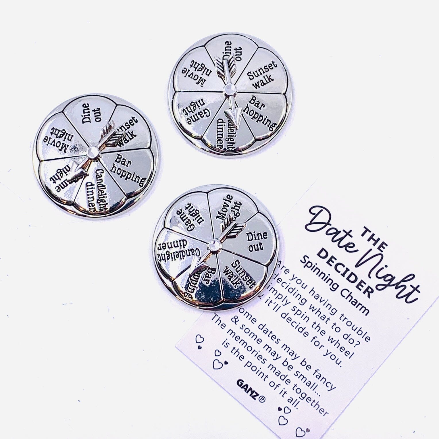 Date Night Decider Spinning Charm PT61 Miniature GANZ 