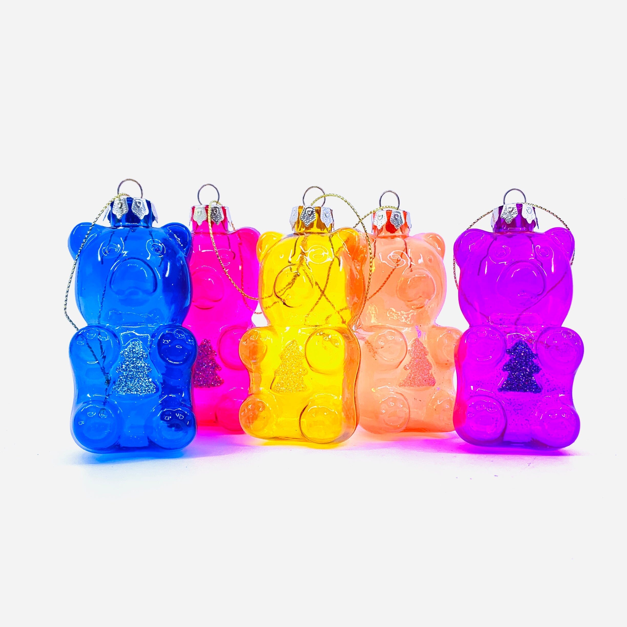 Glass Gummy Bear Ornament 49, Pink - Luke Adams Glass Blowing Studio