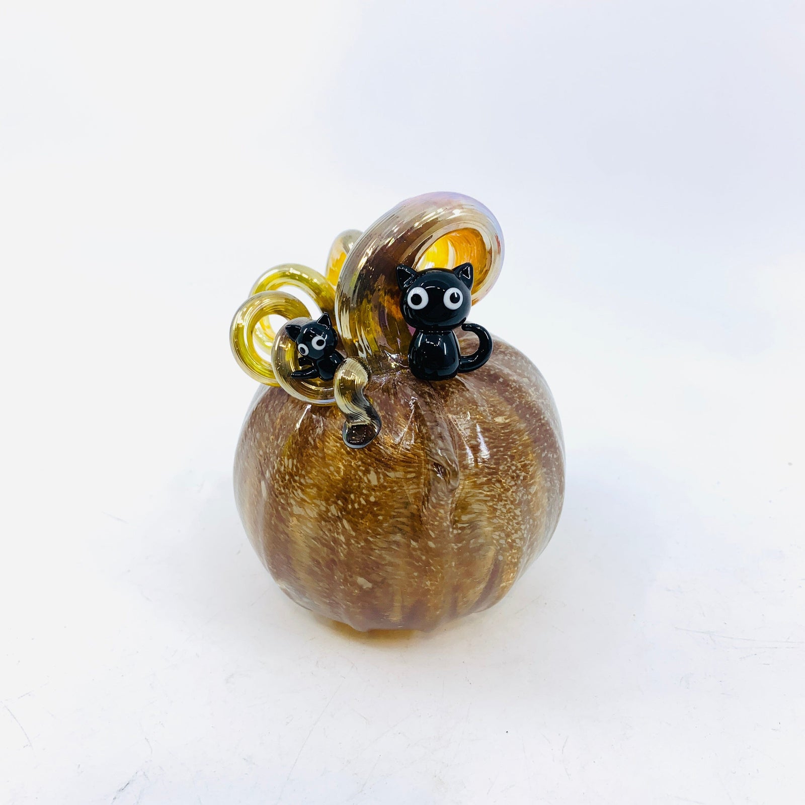 Daily Pumpkin 1966 Catkin with Cats Gabby Luke Adams Glass Blowing Studio 