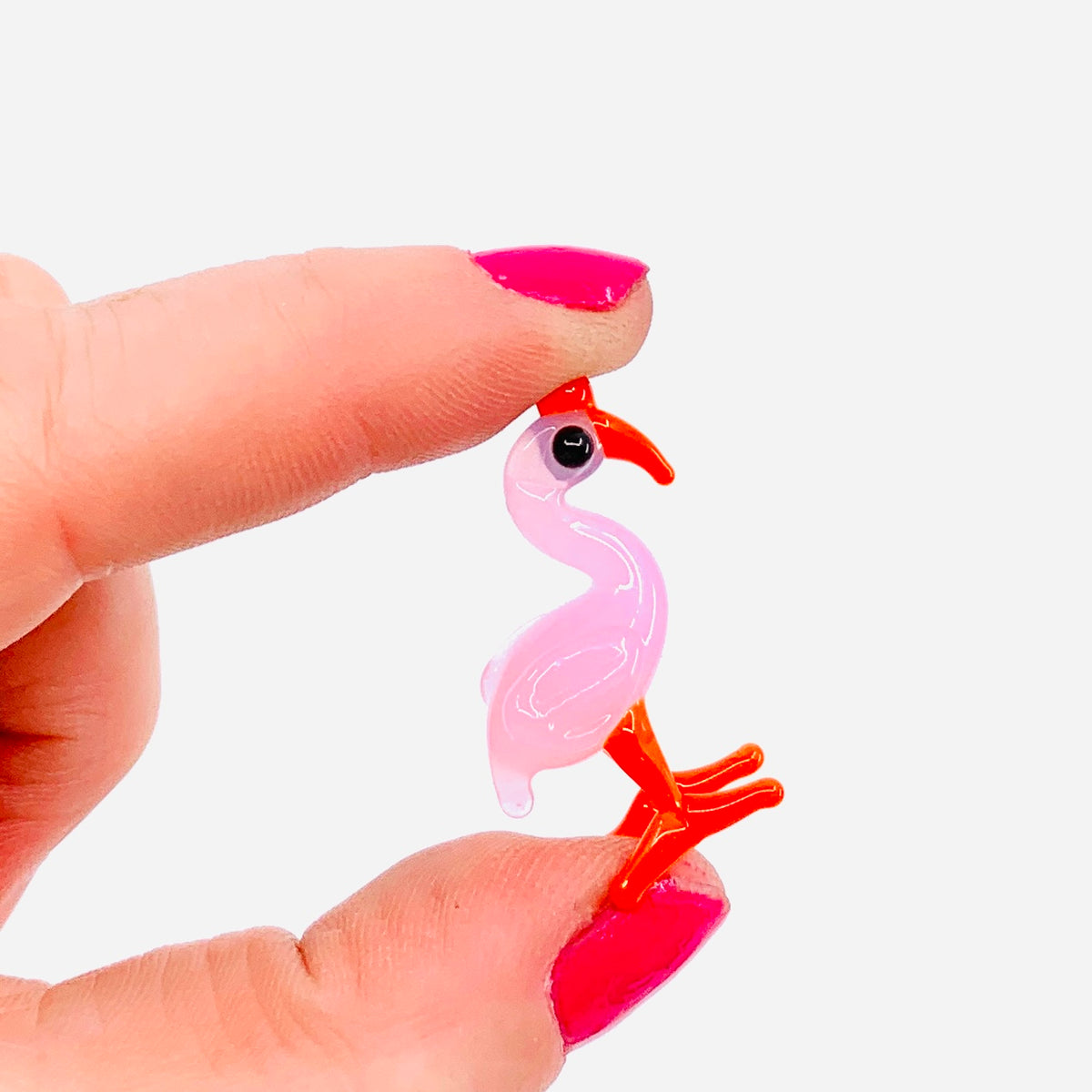 Tiny Glass Flamingo 304