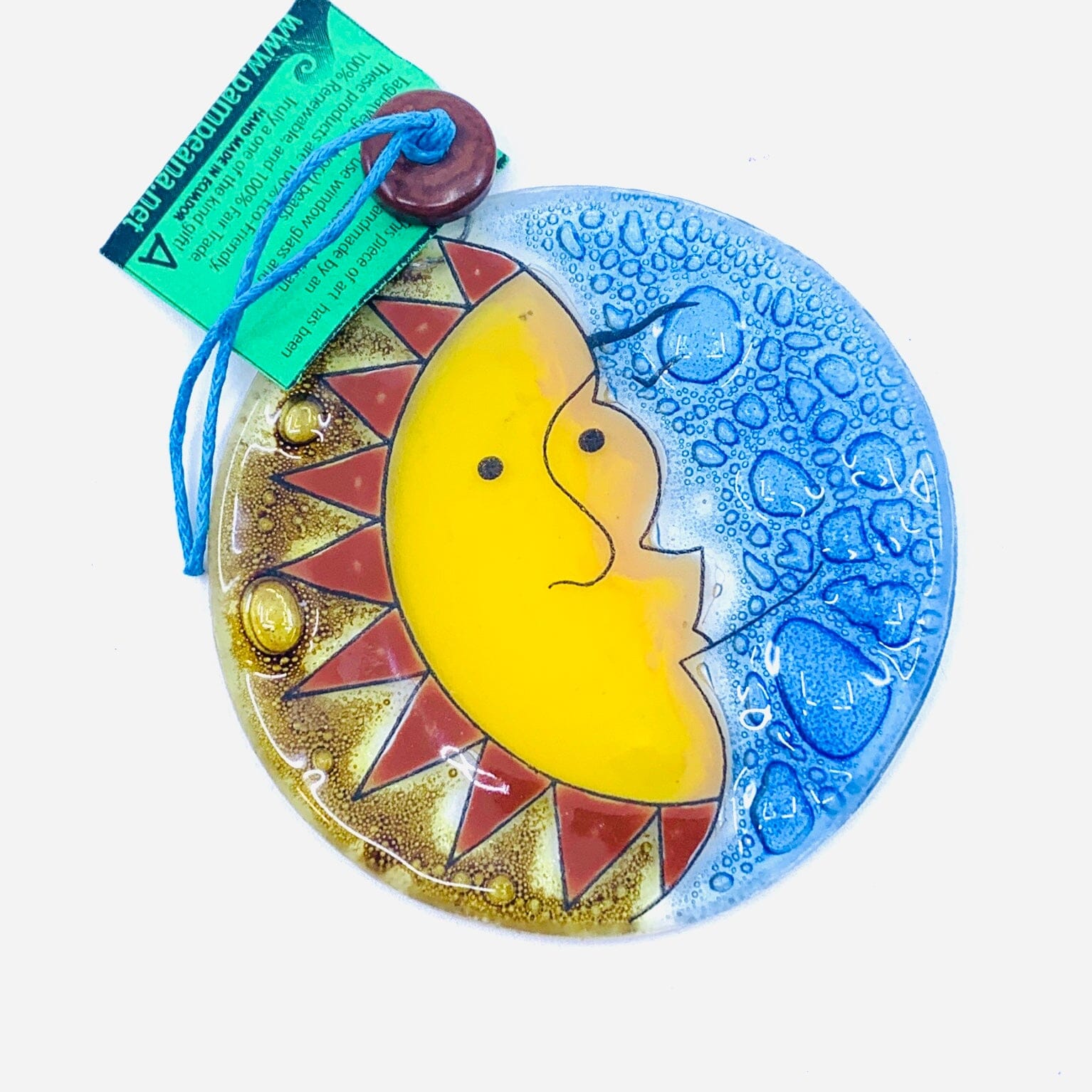 Fair Trade Ornament 136 Sun and Moon Ornament Pam Peana 