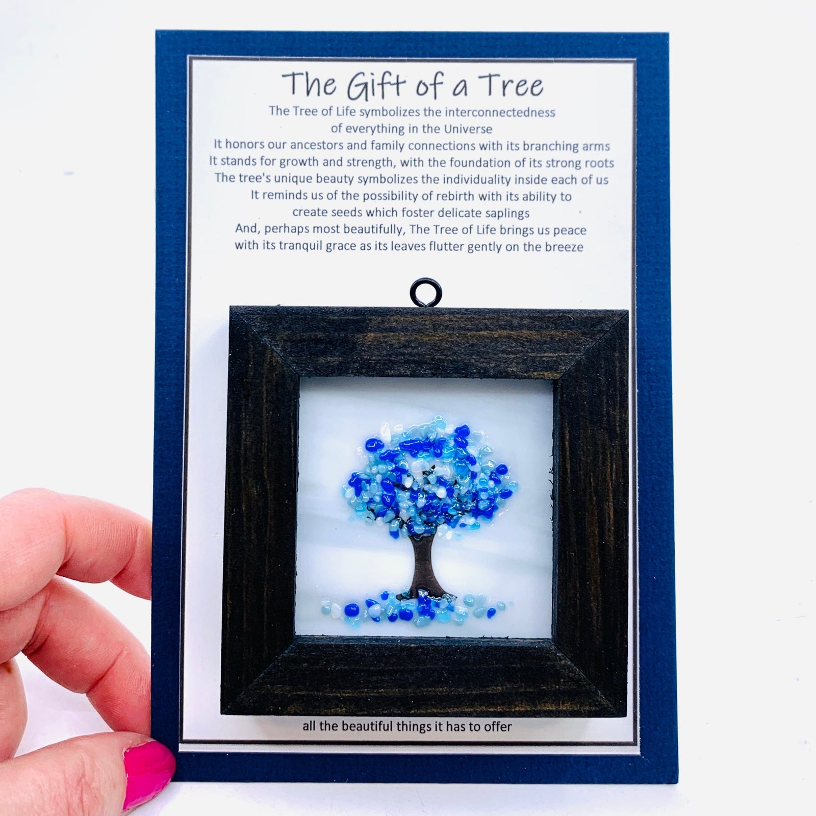 Fused Glass Tree of Life Shadow Box 86 Decor Glimmer Glass Gifts 