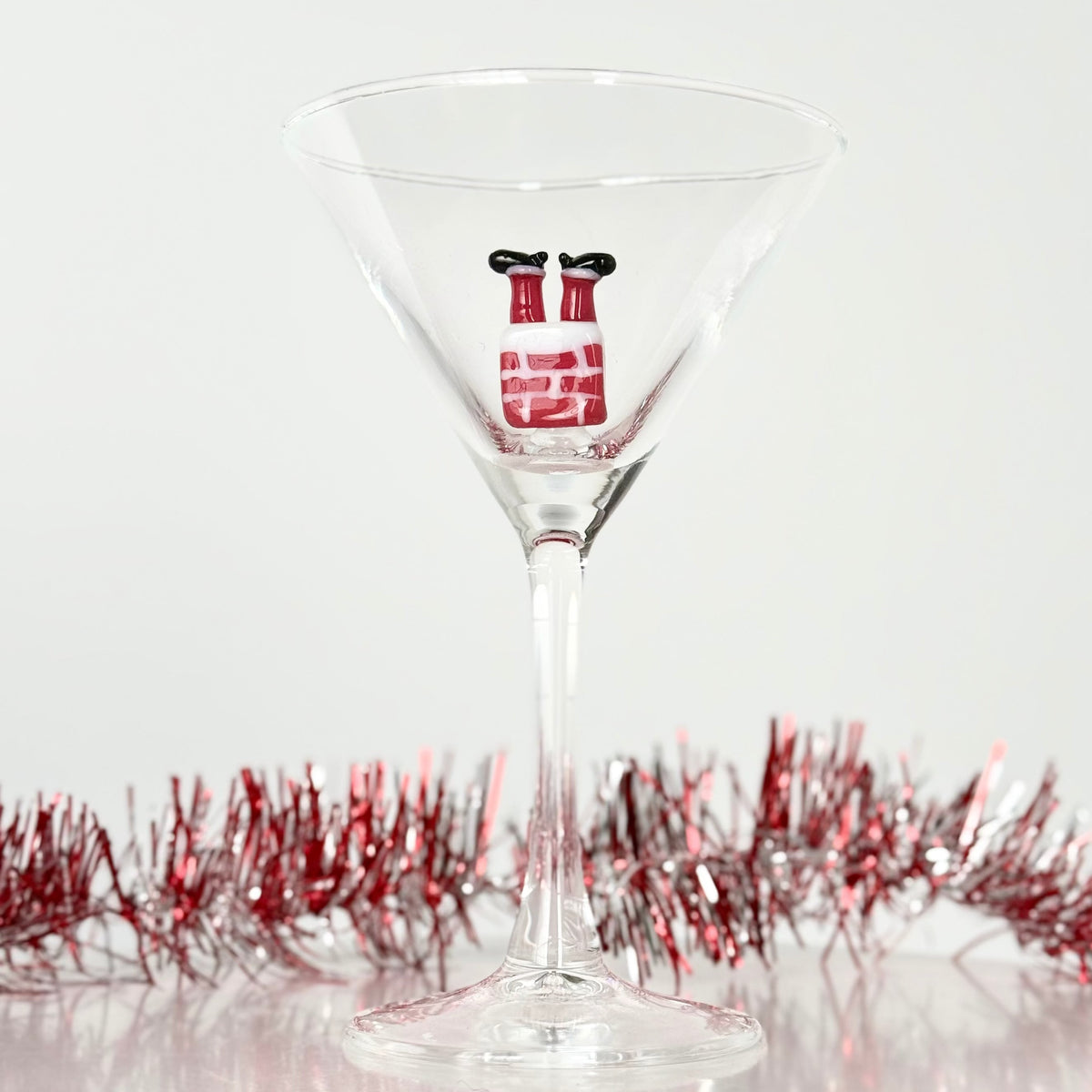 Holiday Icon Martini Glass Creative Co-Op Chimney 