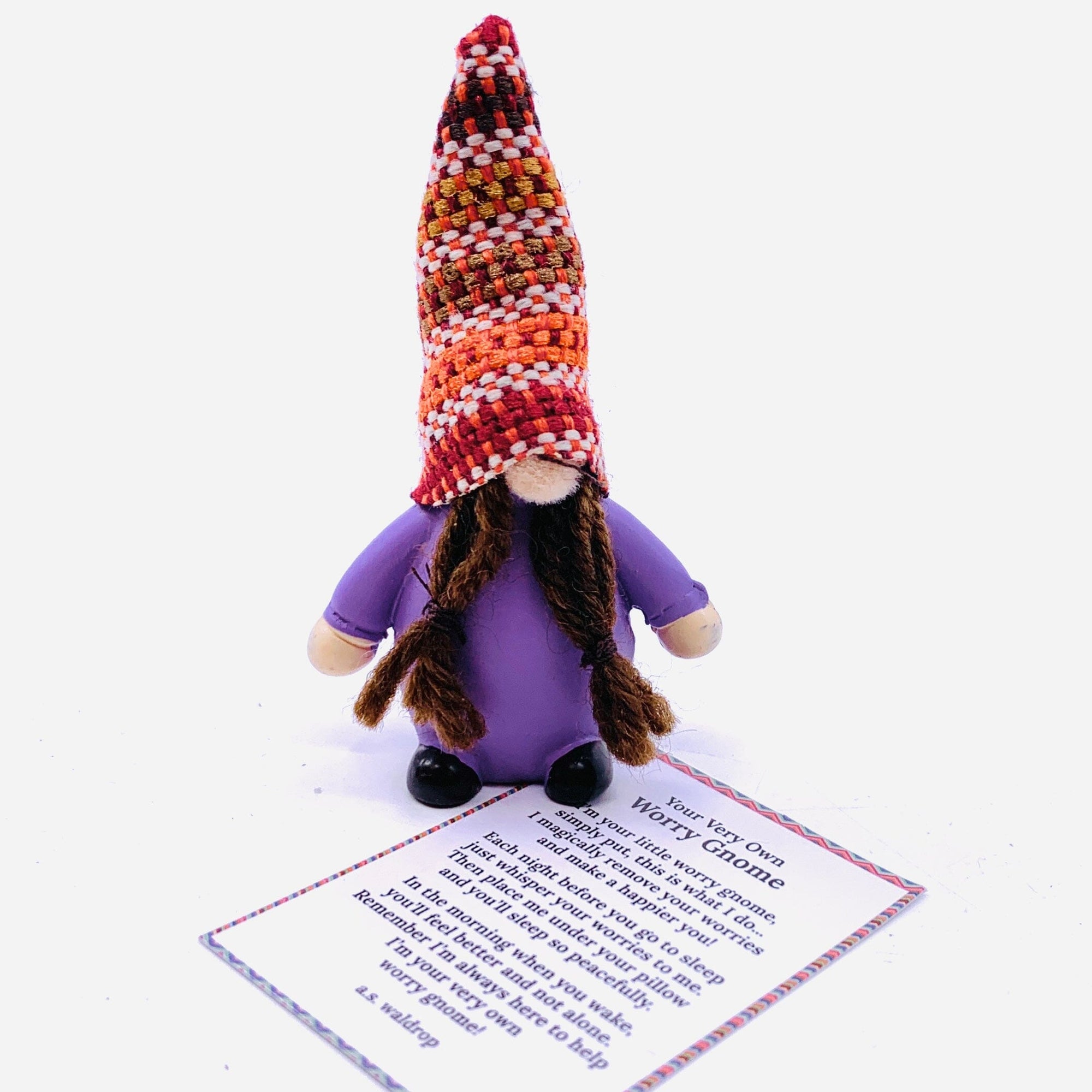 Your Very Own Worry Gnome PT63, Purple Miniature GANZ 
