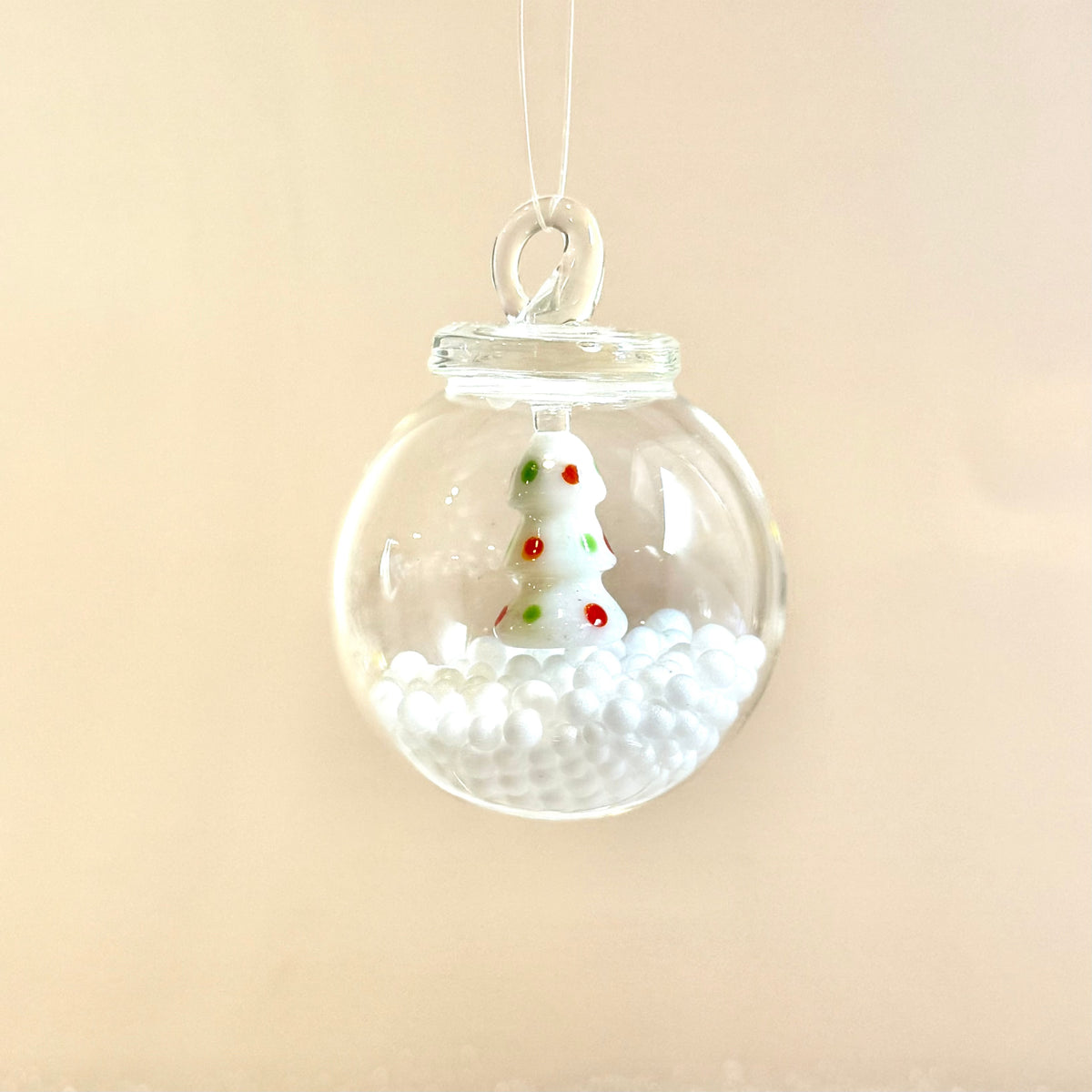 Glass Snow Globe Ornament, Tree Decor Creative Co-op 