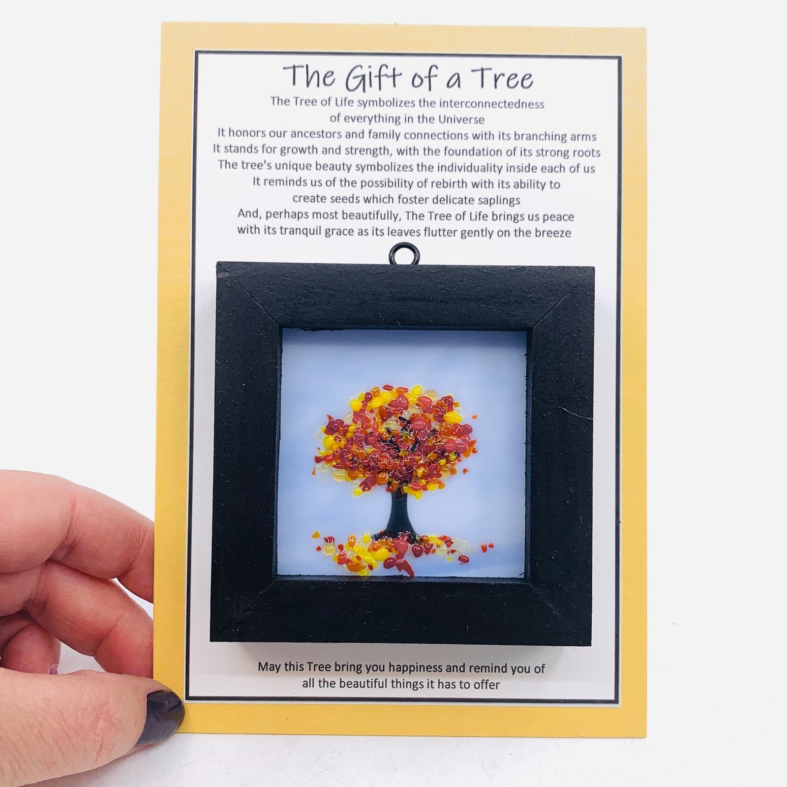 Fused Glass Tree of Life Shadow Box 208 Decor Glimmer Glass Gifts 