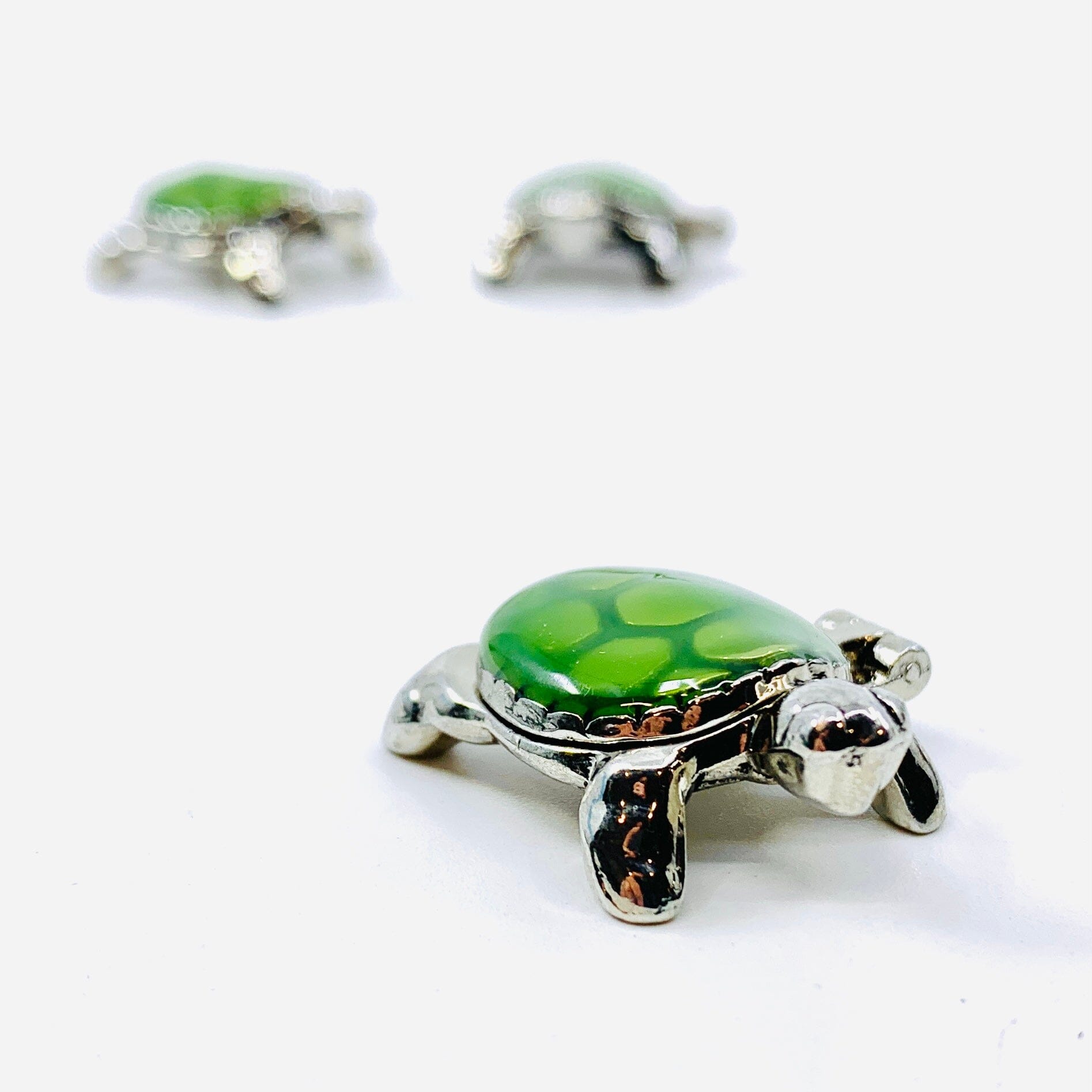 Turtle Wish Box Pocket Charm PT39 - Luke Adams Glass Blowing Studio