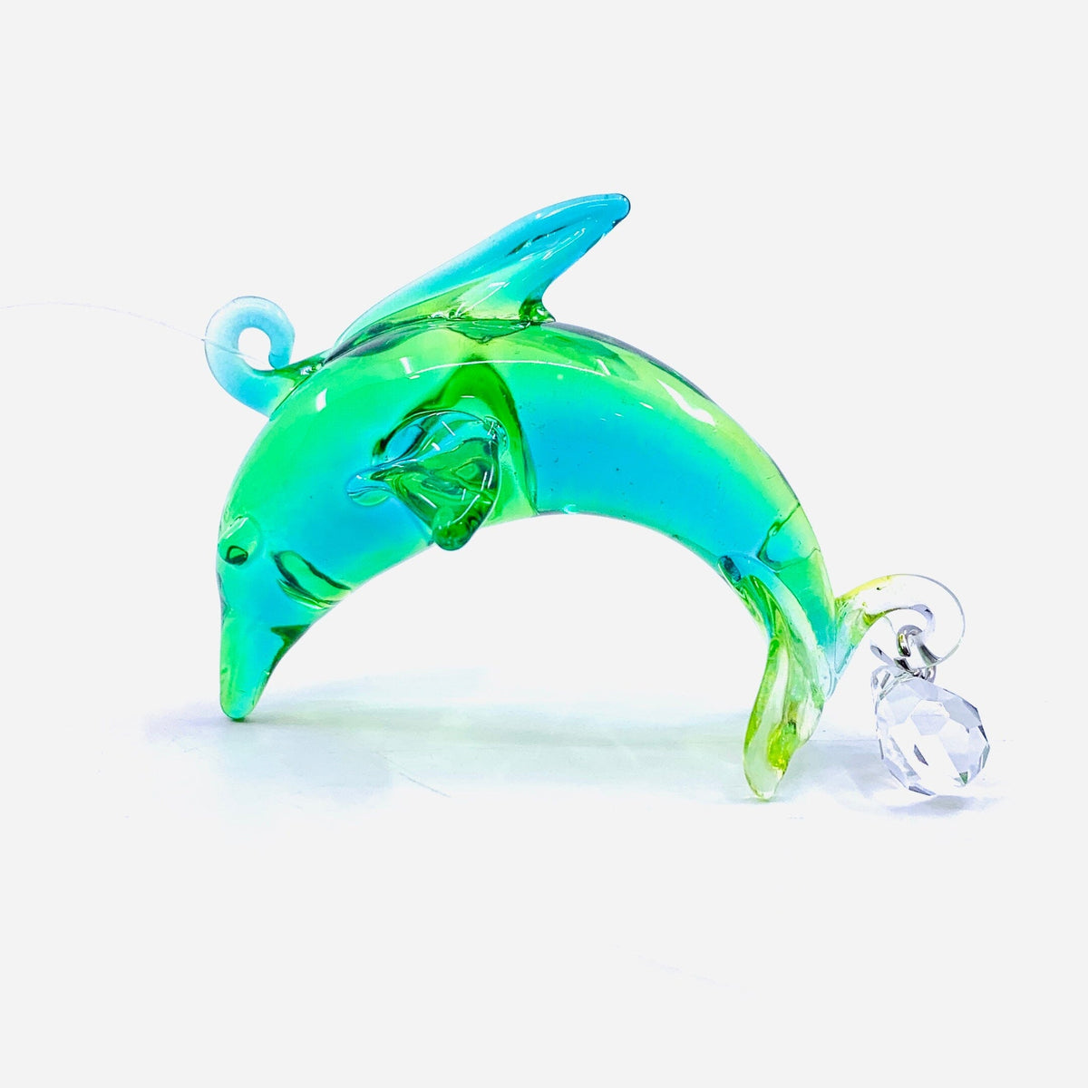 Dazzle Glass Dolphin, Teal 13 Alex 